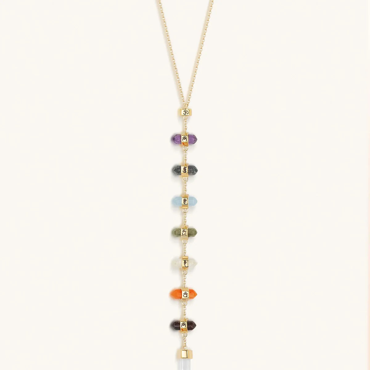 Magical Drops - Multistone Chakra Lariat Necklace