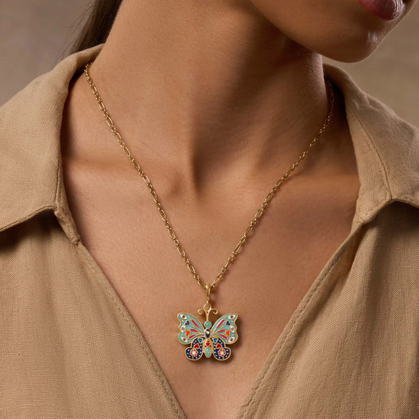 LIMITED EDITION: Vibrant Awakening Butterfly Charm Necklace