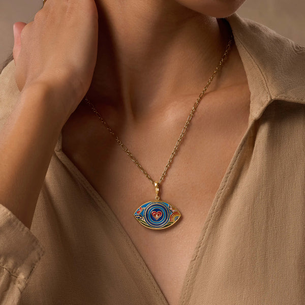 LIMITED EDITION: Kaleidoscope Visions Evil Eye Charm Necklace