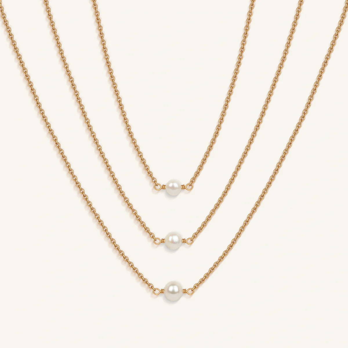 Dazzling Soul Triple Layer Pearl Necklace