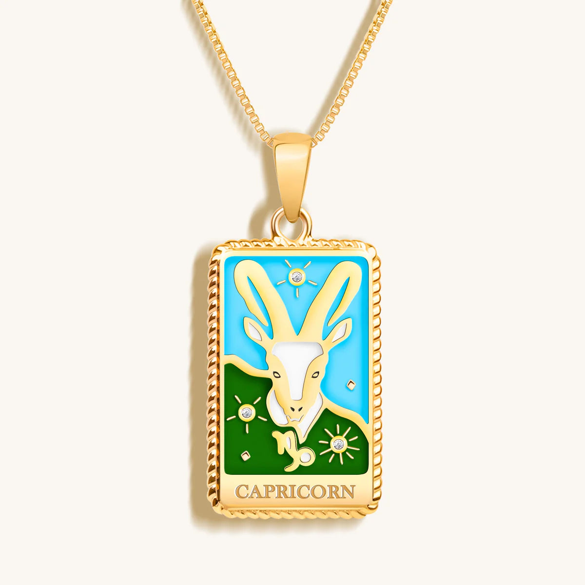 Ambitious Mind - Capricorn Card Necklace