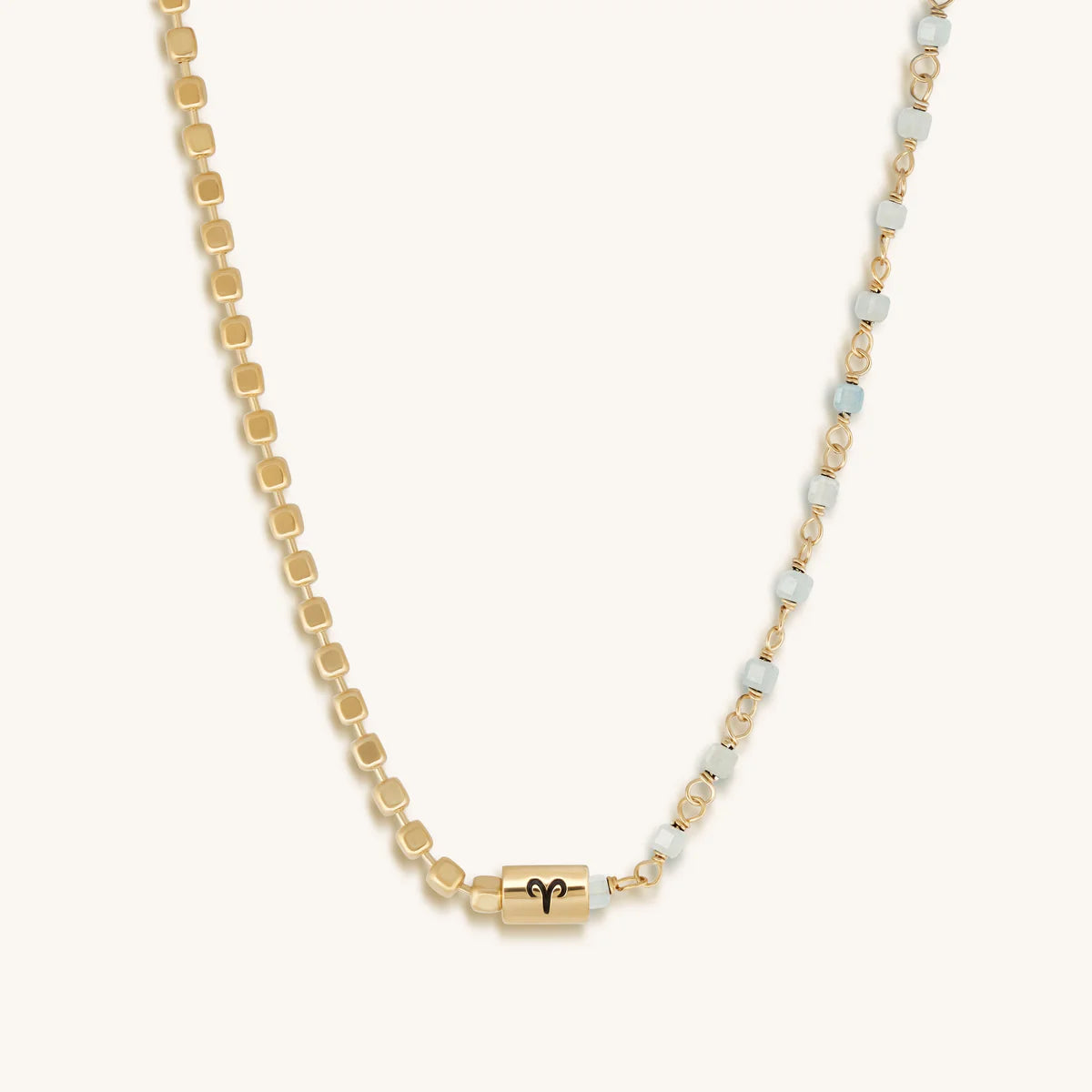 Boldly Ambitious Aries Aquamarine Necklace