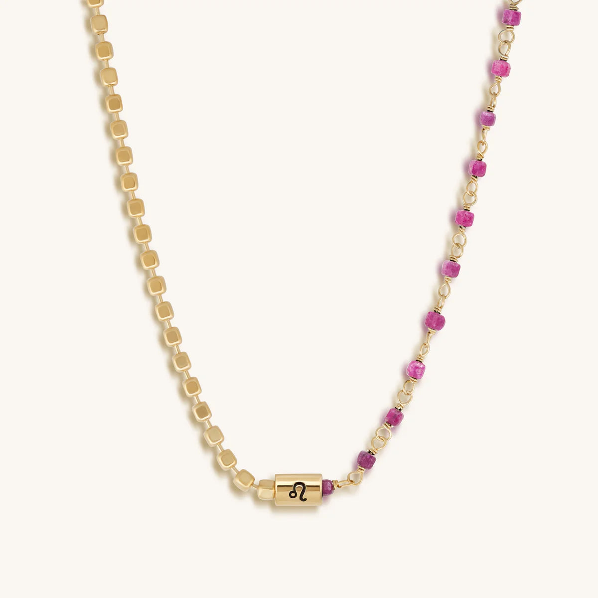 Confidently Majestic Leo Ruby Necklace