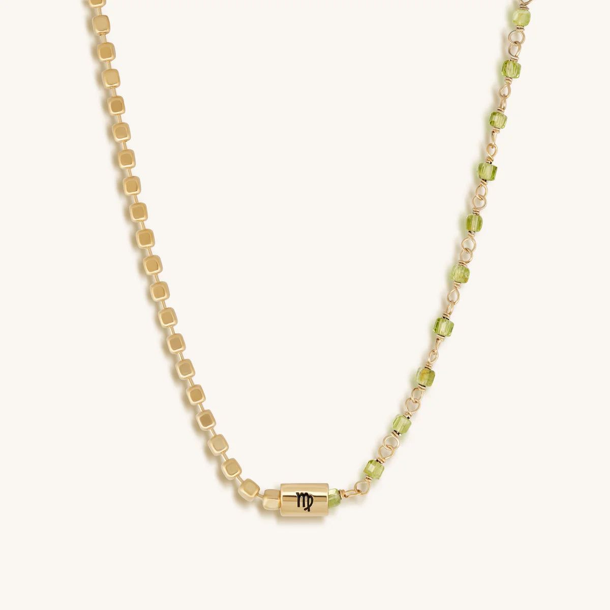 Effortless Perfection Virgo Peridot Necklace