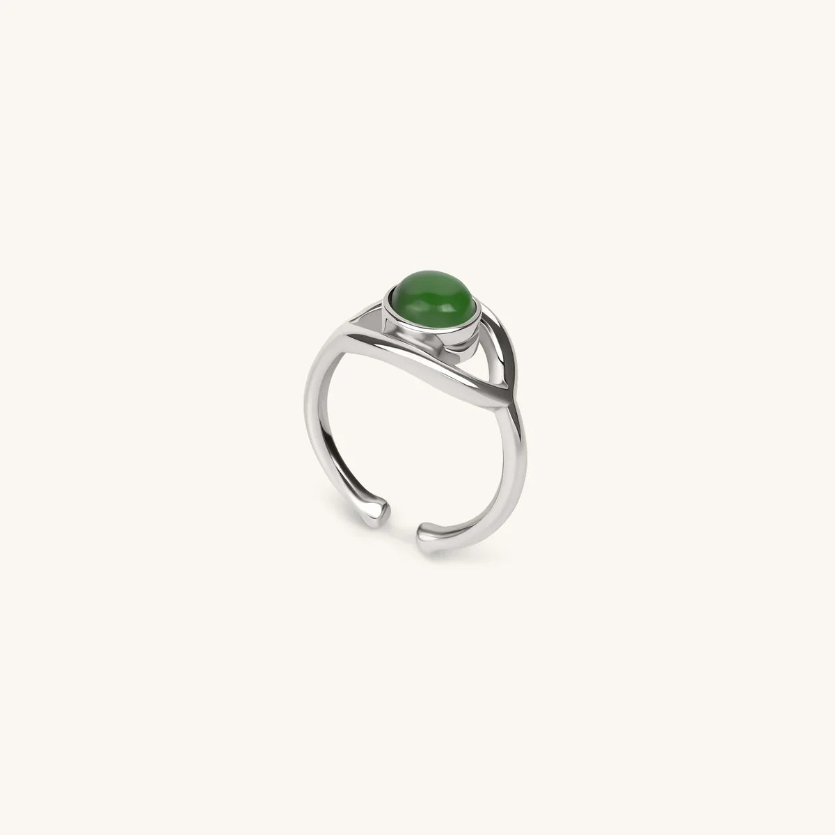 Abundant Flow - Jade Evil Eye Ring