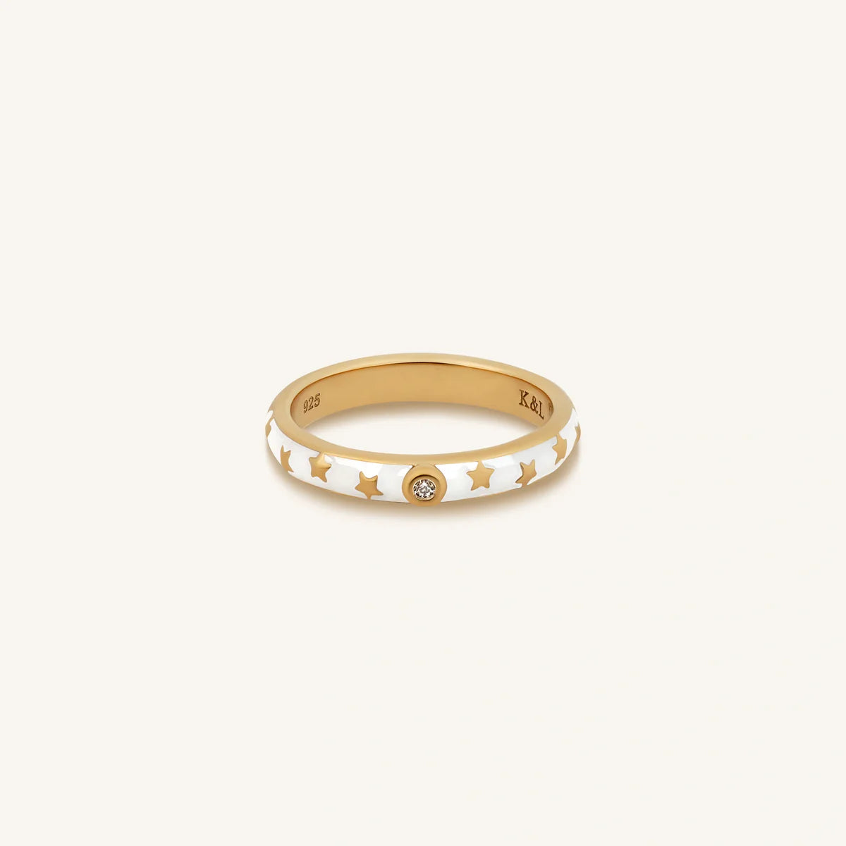 Luminous Aura Gold Stars Ring