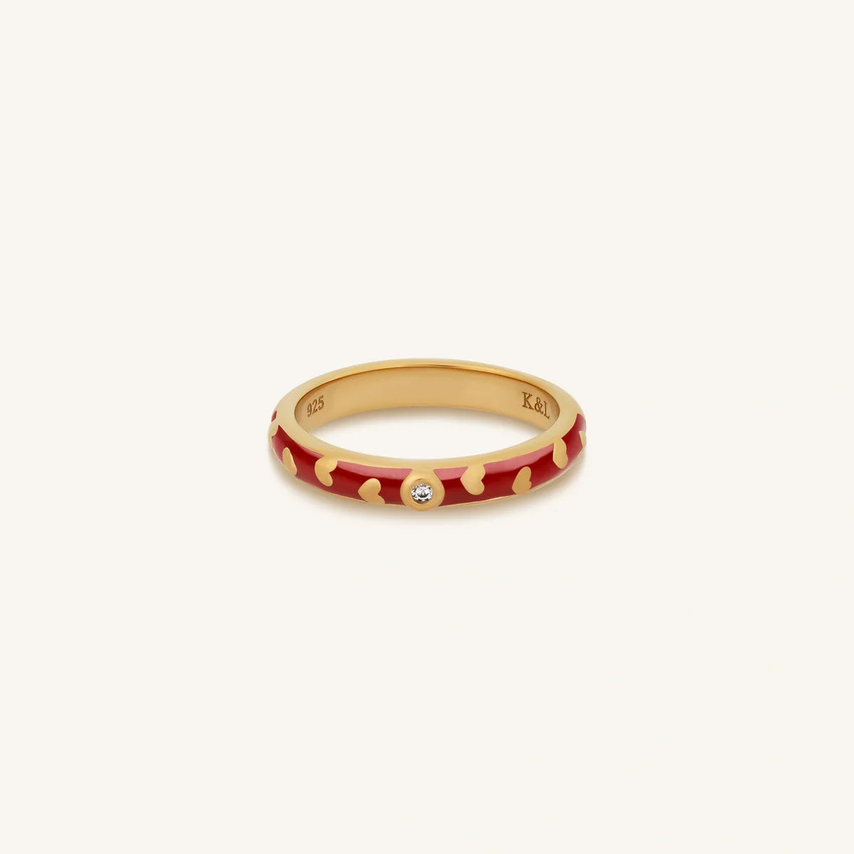 Infinite Affection Gold Hearts Ring