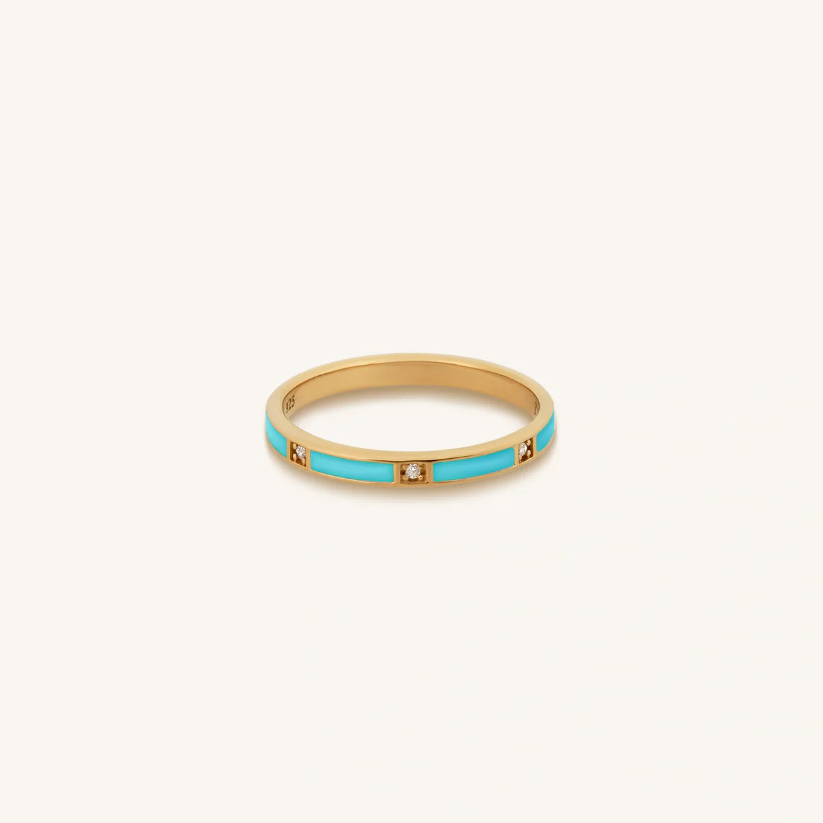 Soothing Vibrations Gold Turquoise Ring