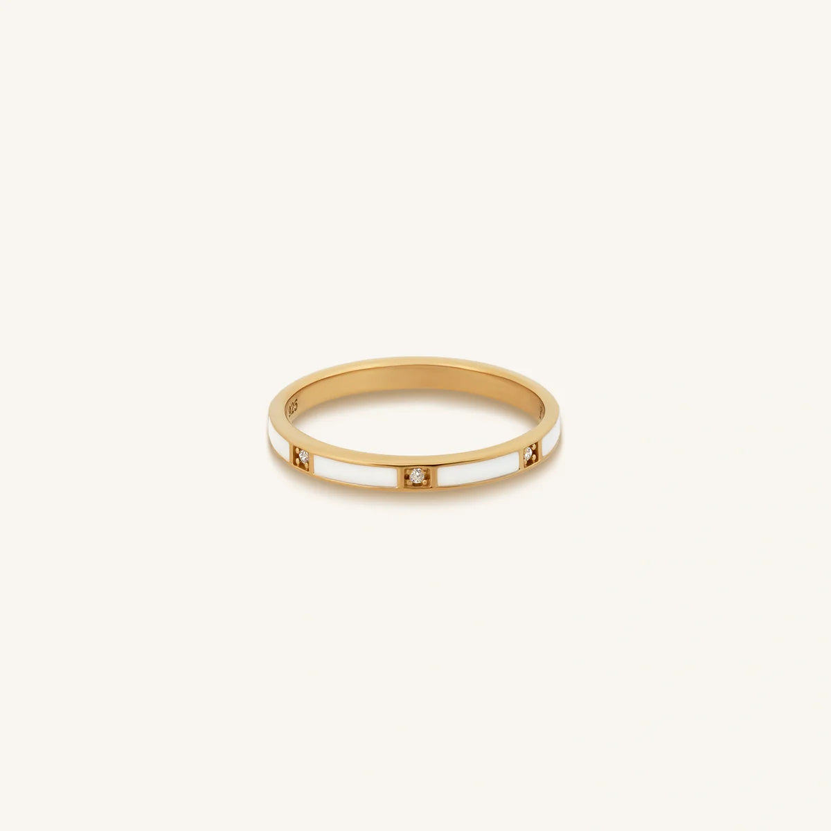 Clarified Perception Gold White Ring