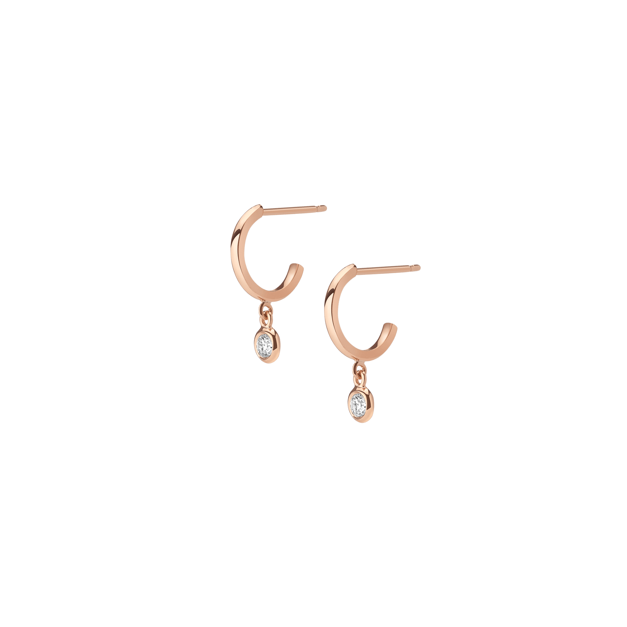 huggie-earrings-with-bezel-in-18k-rose-gold-aurate