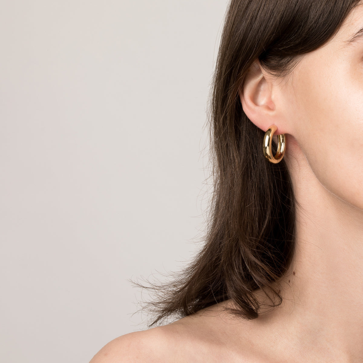Rose gold hinged hoop earrings hotsell