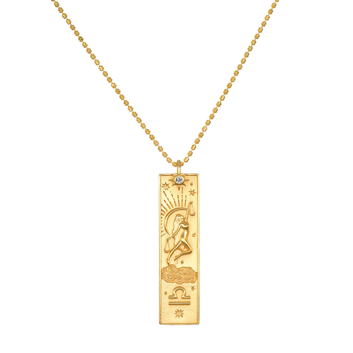 Story Of Libra Zodiac Necklace