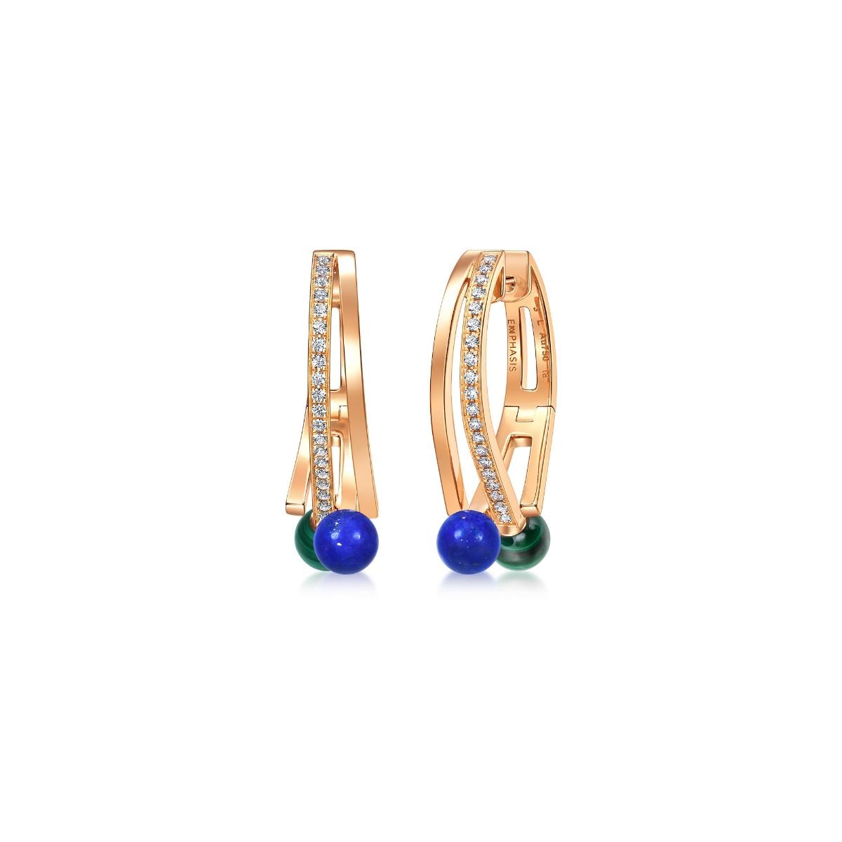 cosmos-rose-gold-malachite-earrings-chow-sang-sang