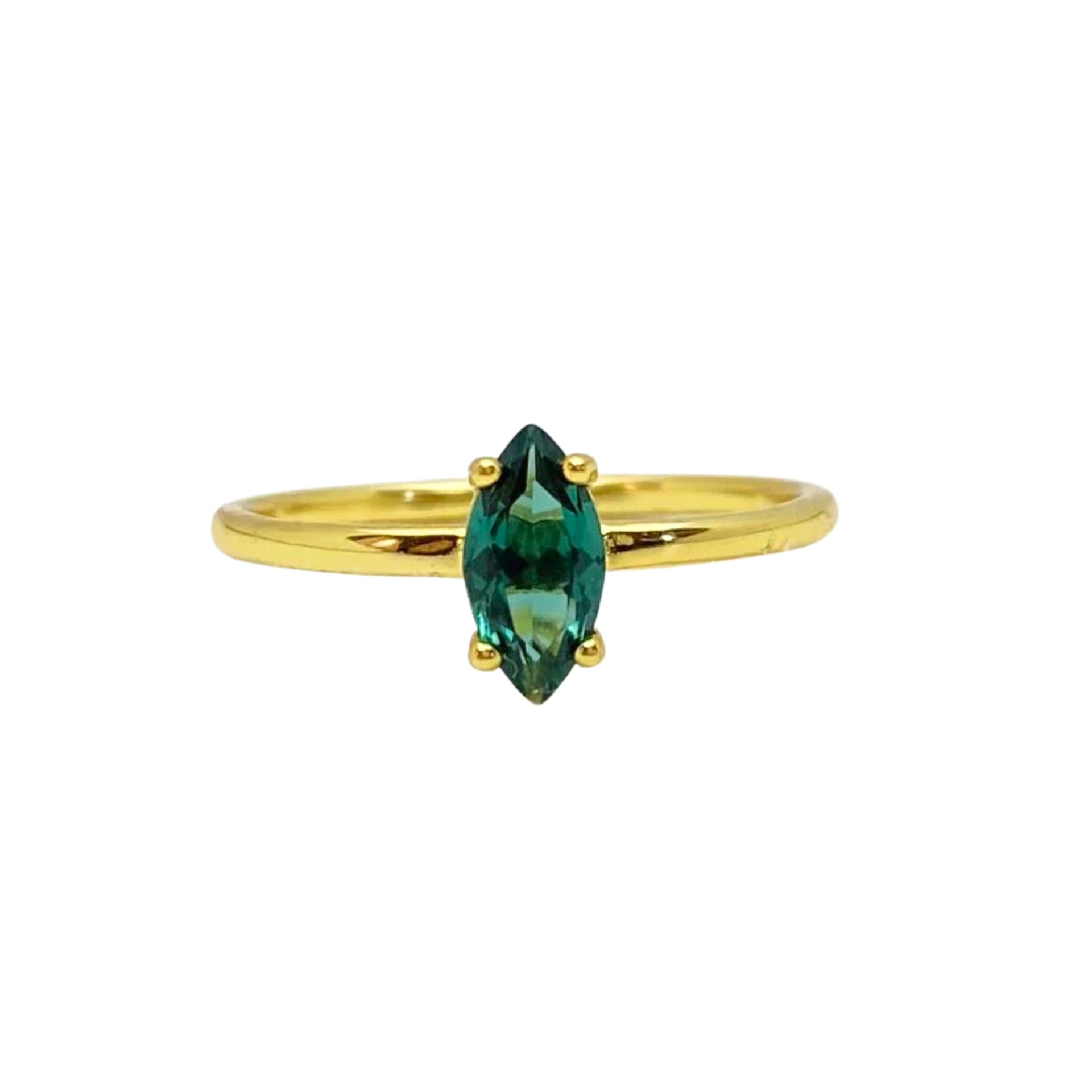 Alyssa Green Oval Ring