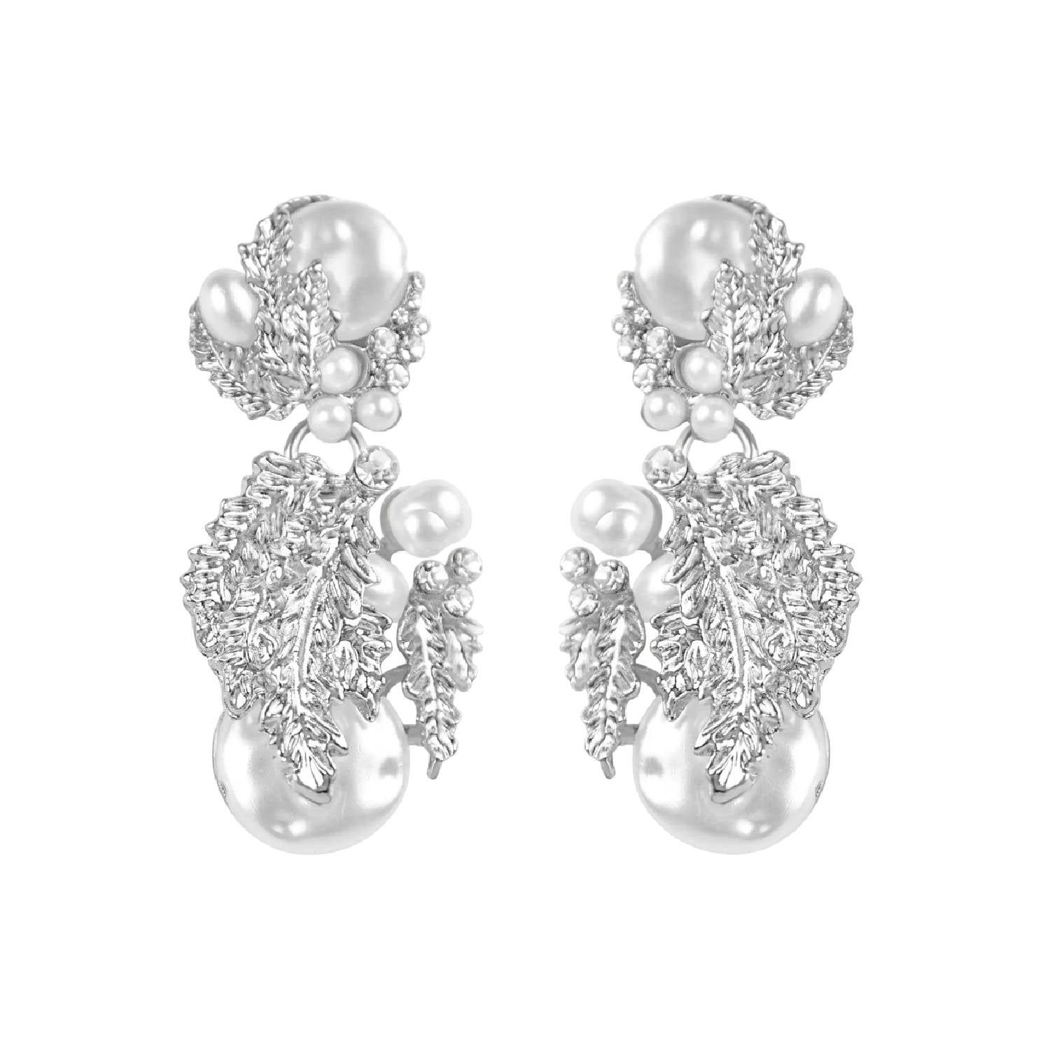 Arta Pearl Earrings Silver