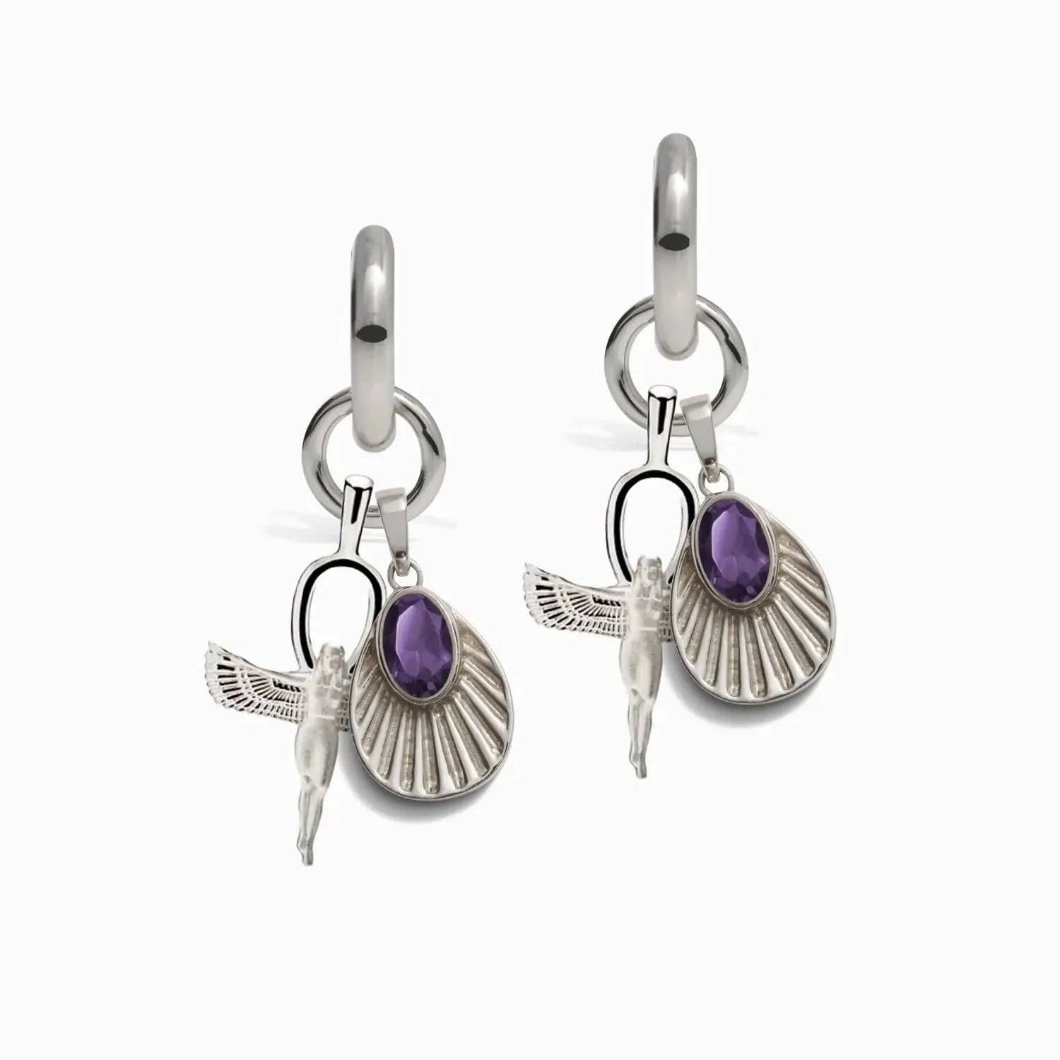 Isis Goddess Purple outlet Power Earrings