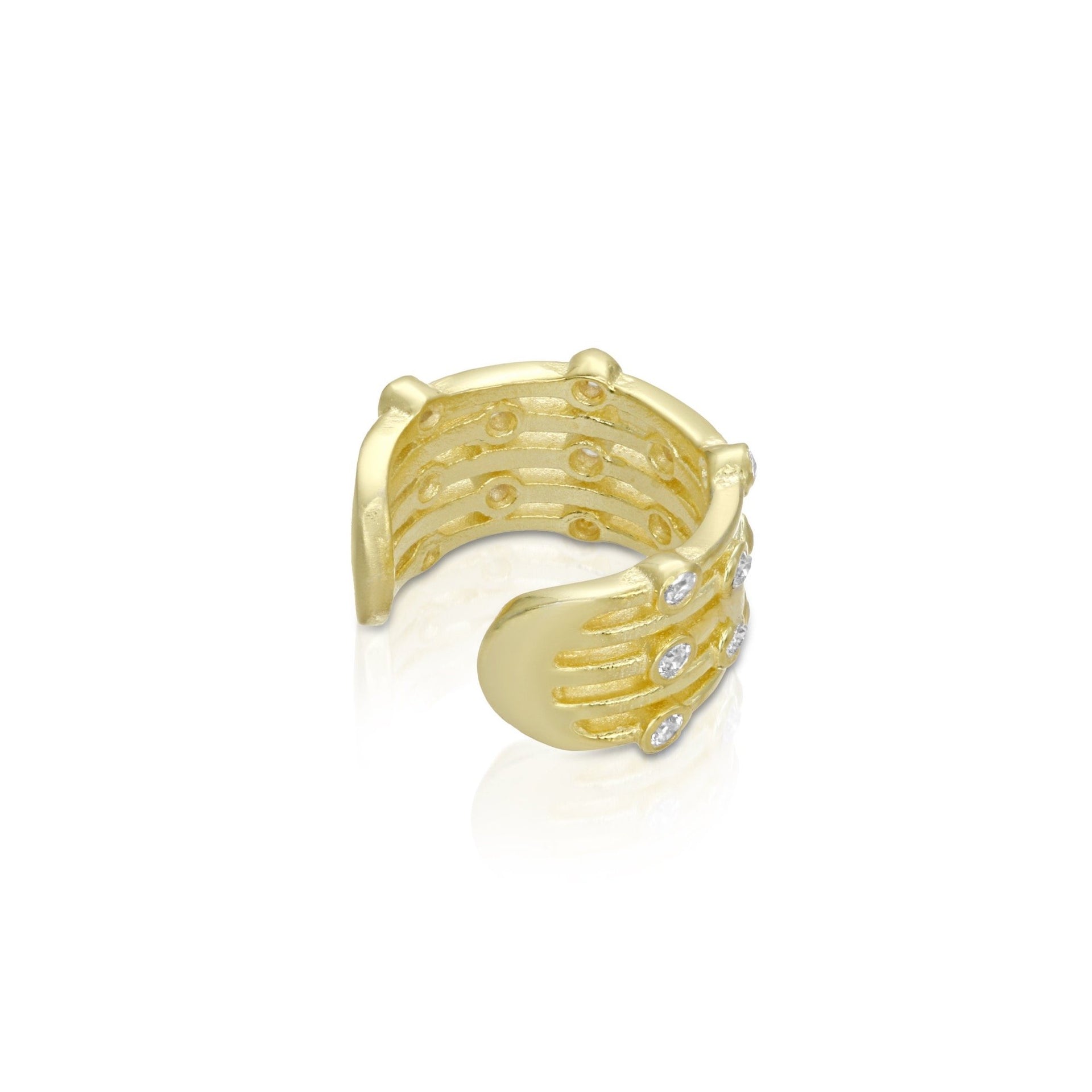 Five Row Bezel Ear Cuff