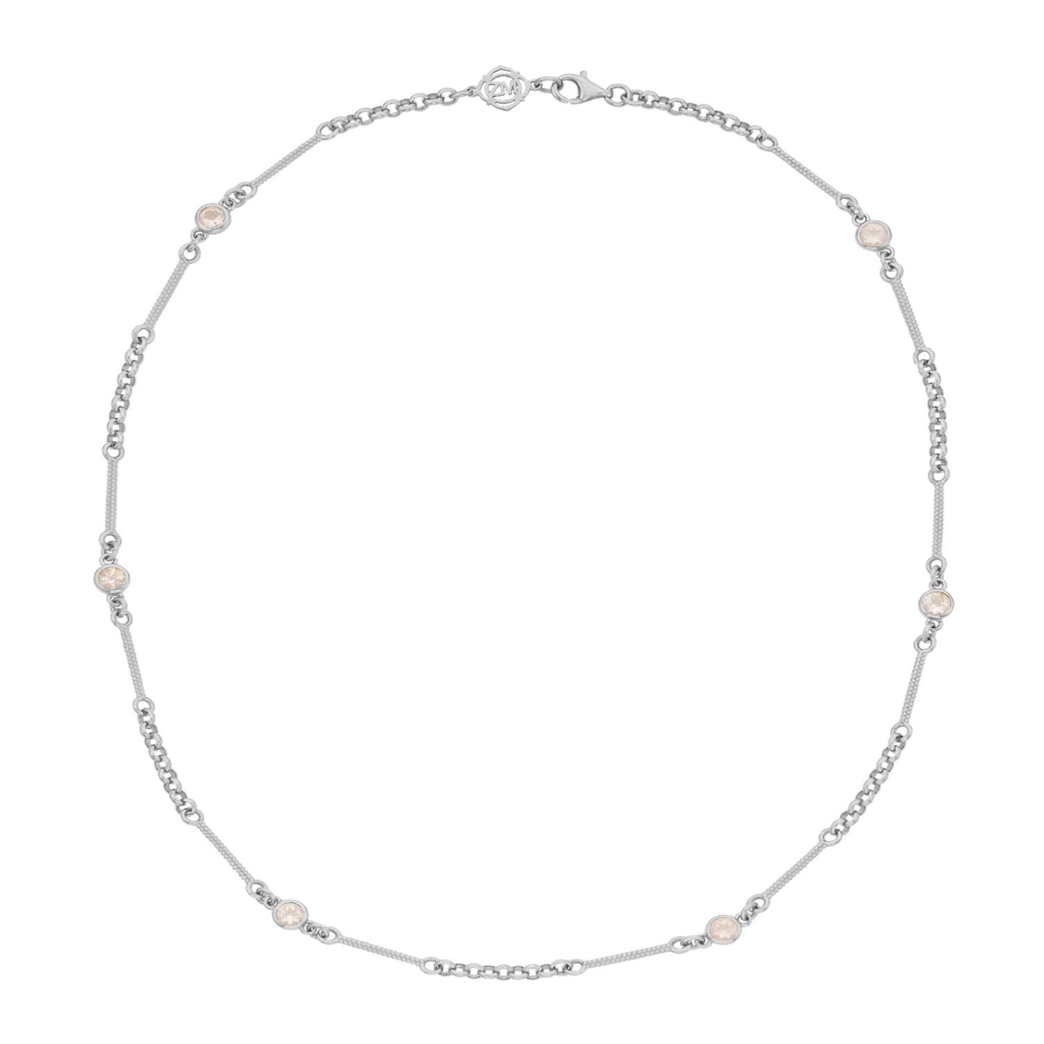 Azalea Necklace Silver Rose Quartz