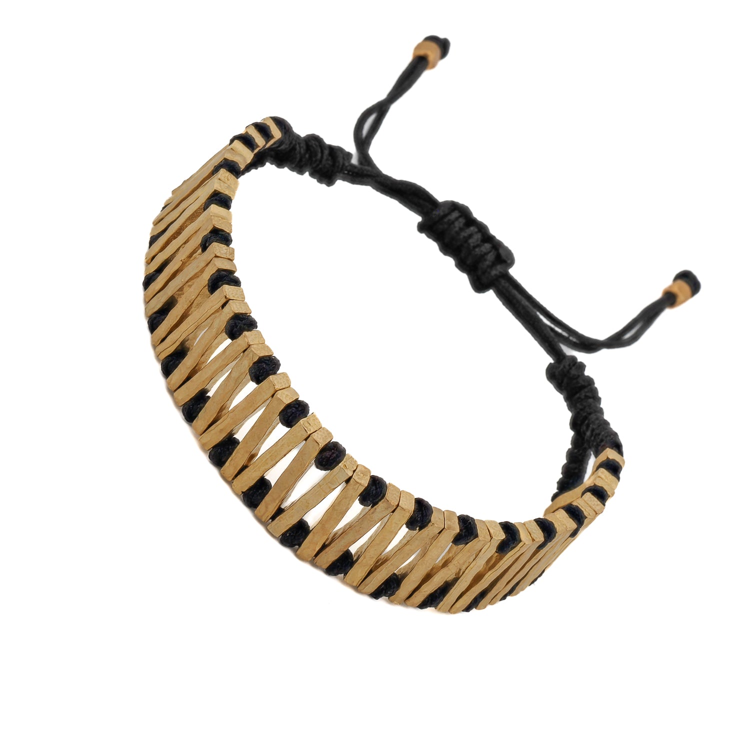 Black Gold Woven Adjustable Bracelet