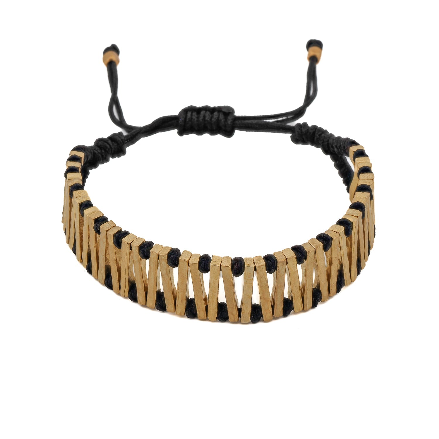 Black Gold Woven Adjustable Bracelet