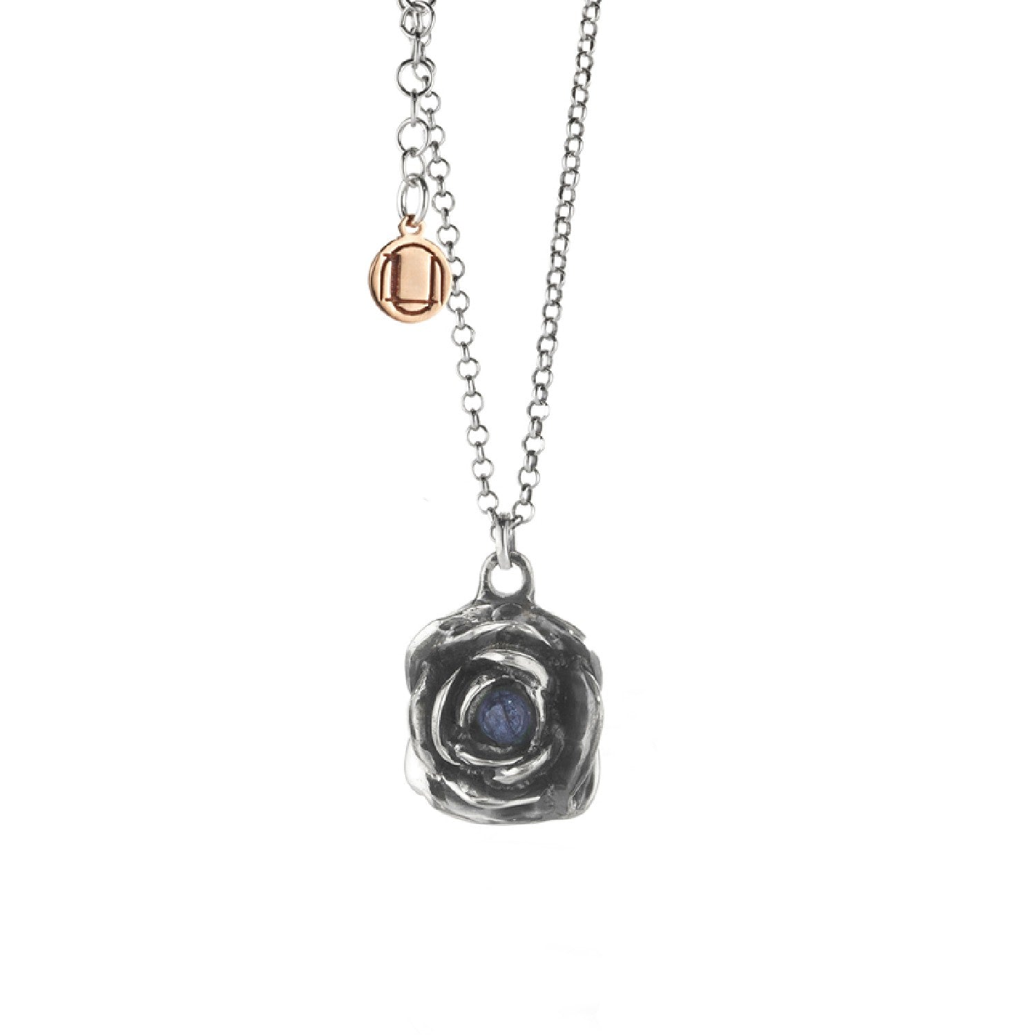 Blackstar Necklace Silver With Natural Sapphire