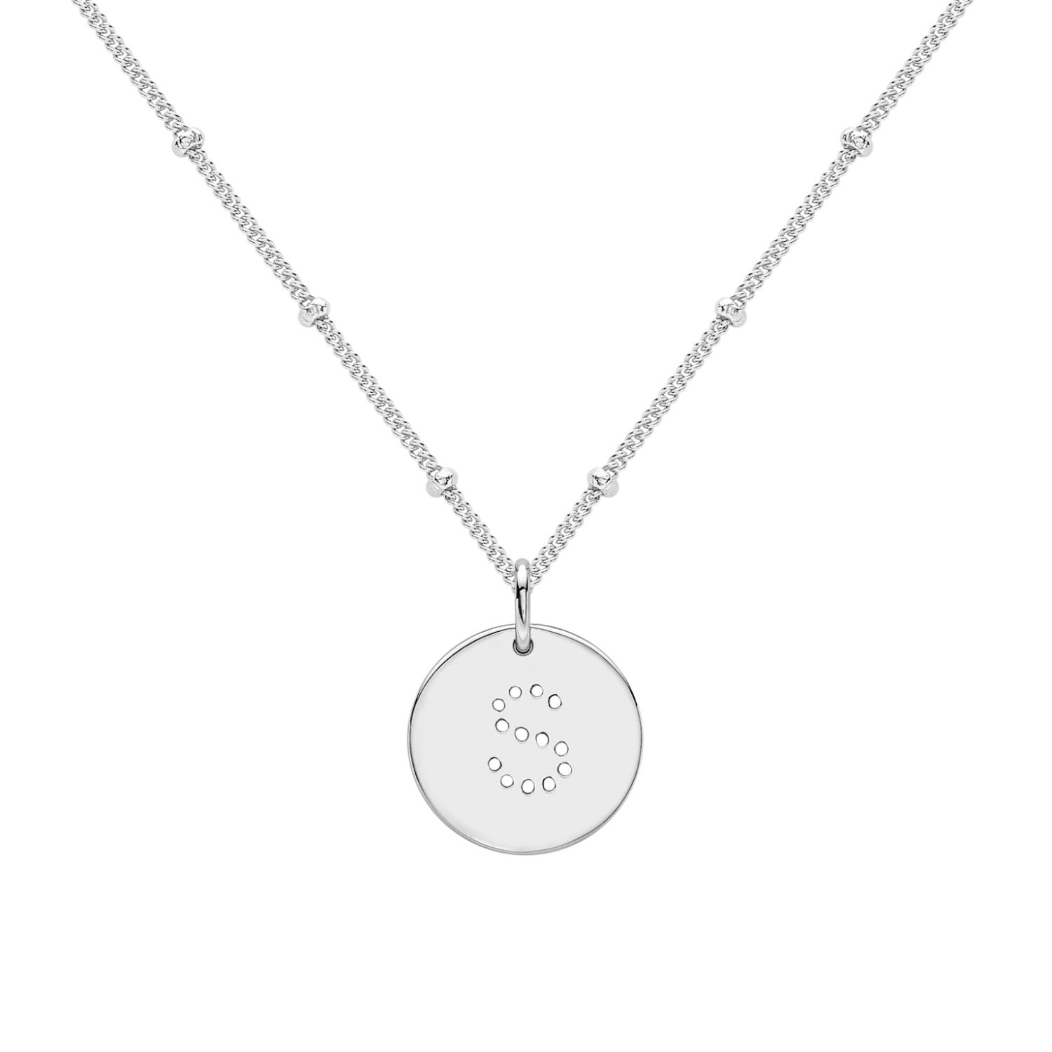 Silver Alphabet S Necklace