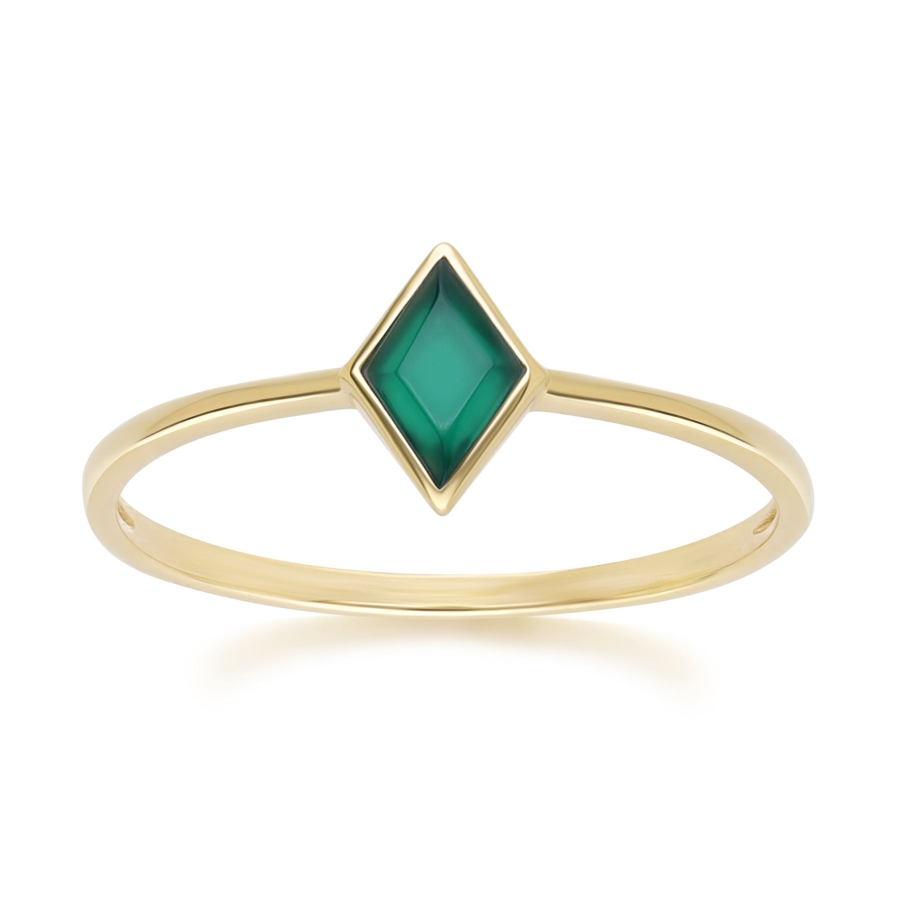 Classic Chalcedony Ring In Yellow Gold