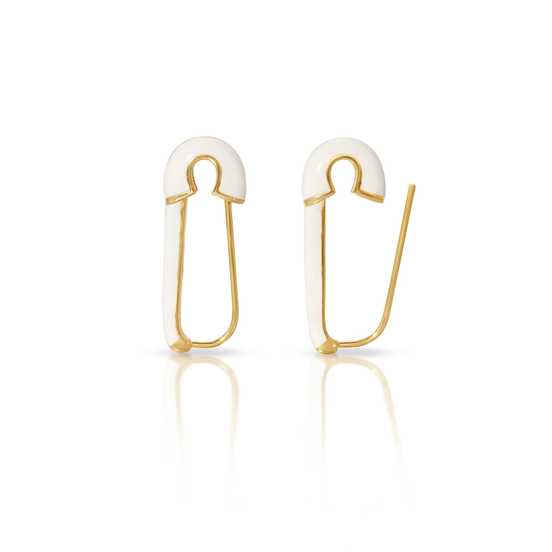 Enamel Safety Pin Earrings