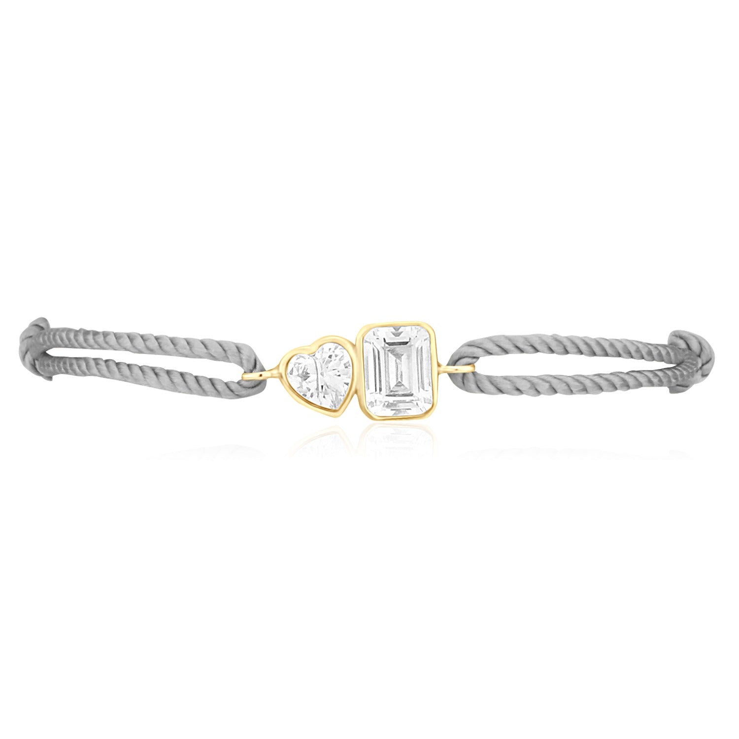 Cord Bracelet Grey Gold