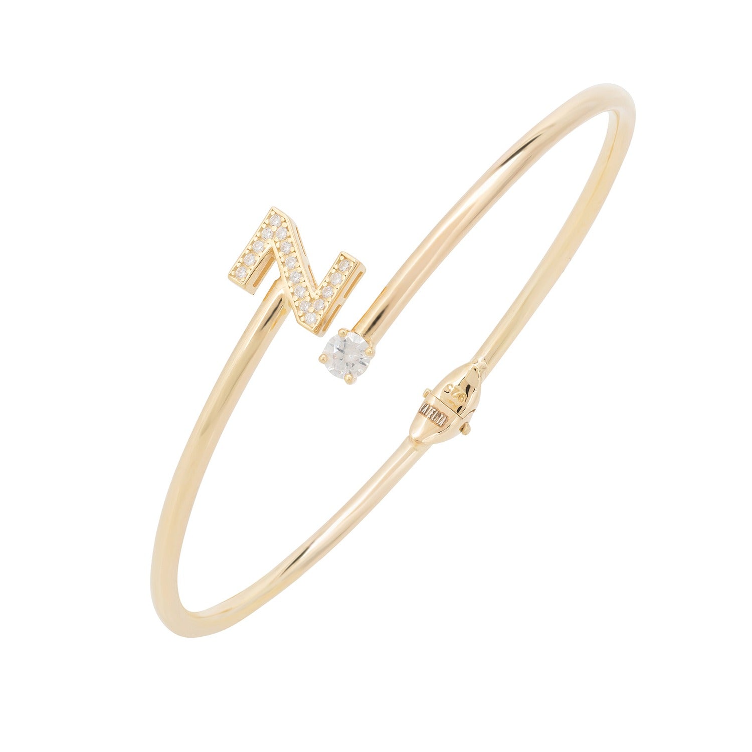 Initial Bangle Gold Z