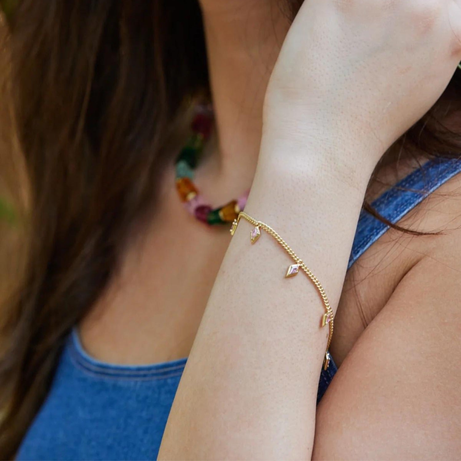 Crystal Kite Bracelet Pink Crystal