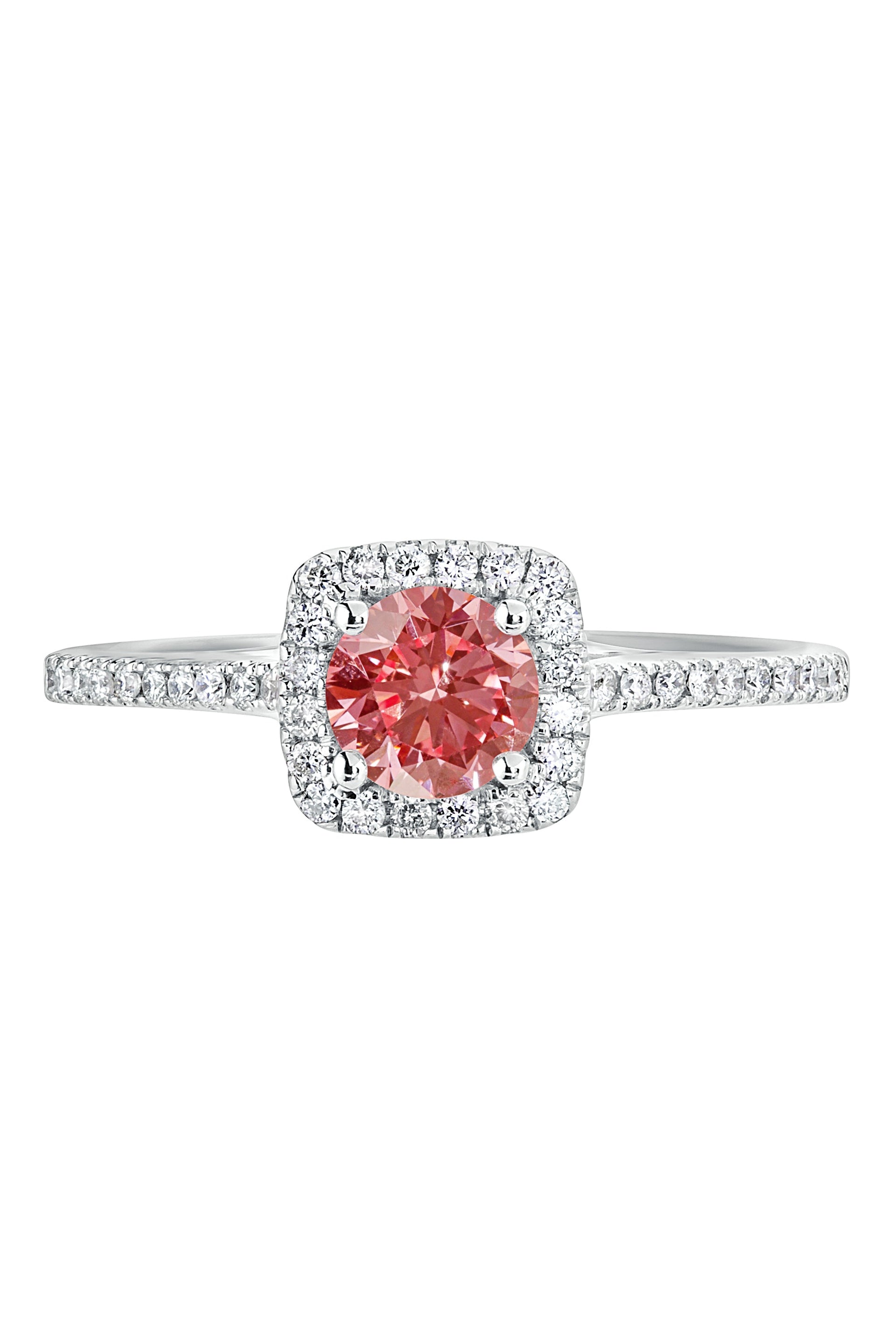 Cynthia White Gold Pink Lab Grown Diamond Ring