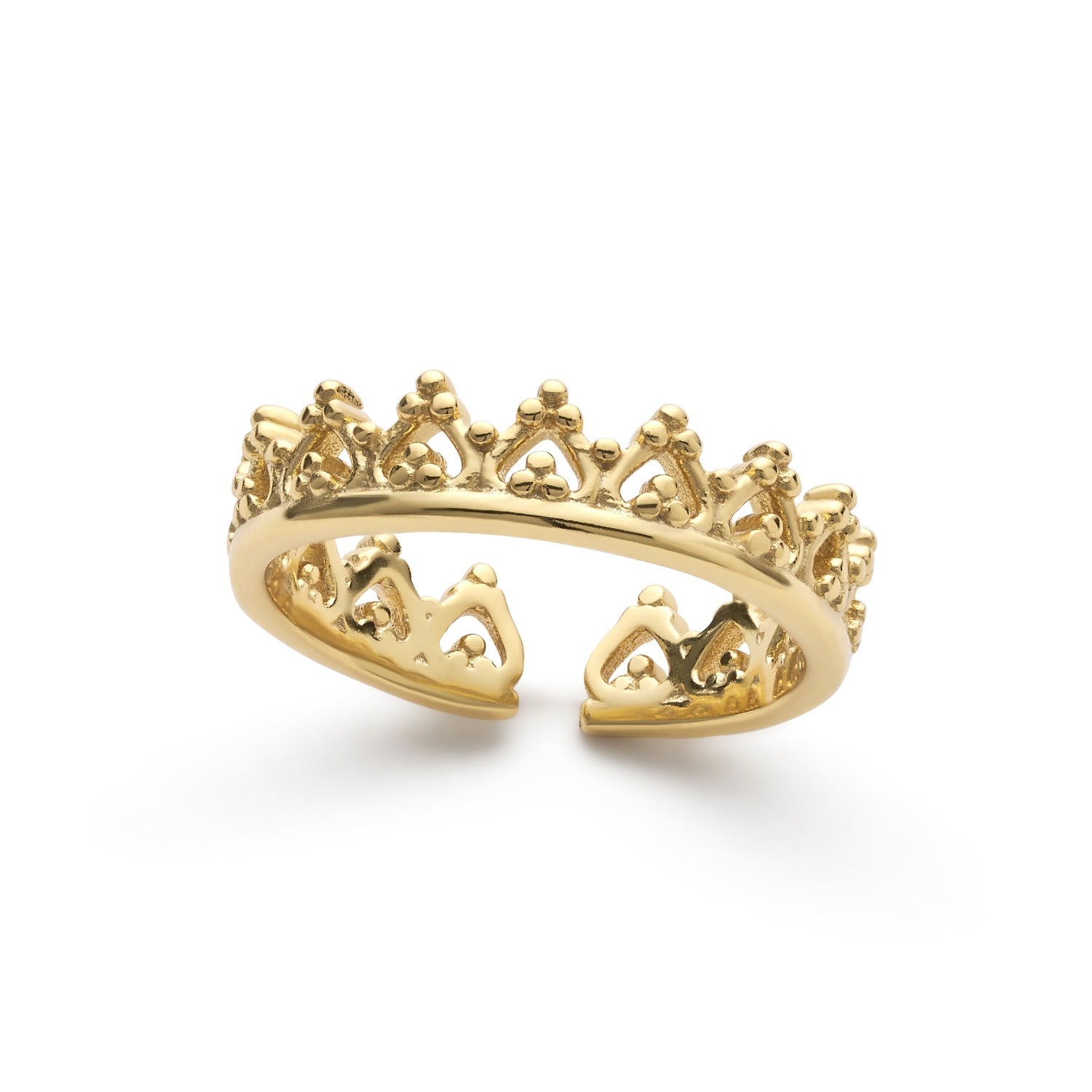 Dainty Gold Crown Ring