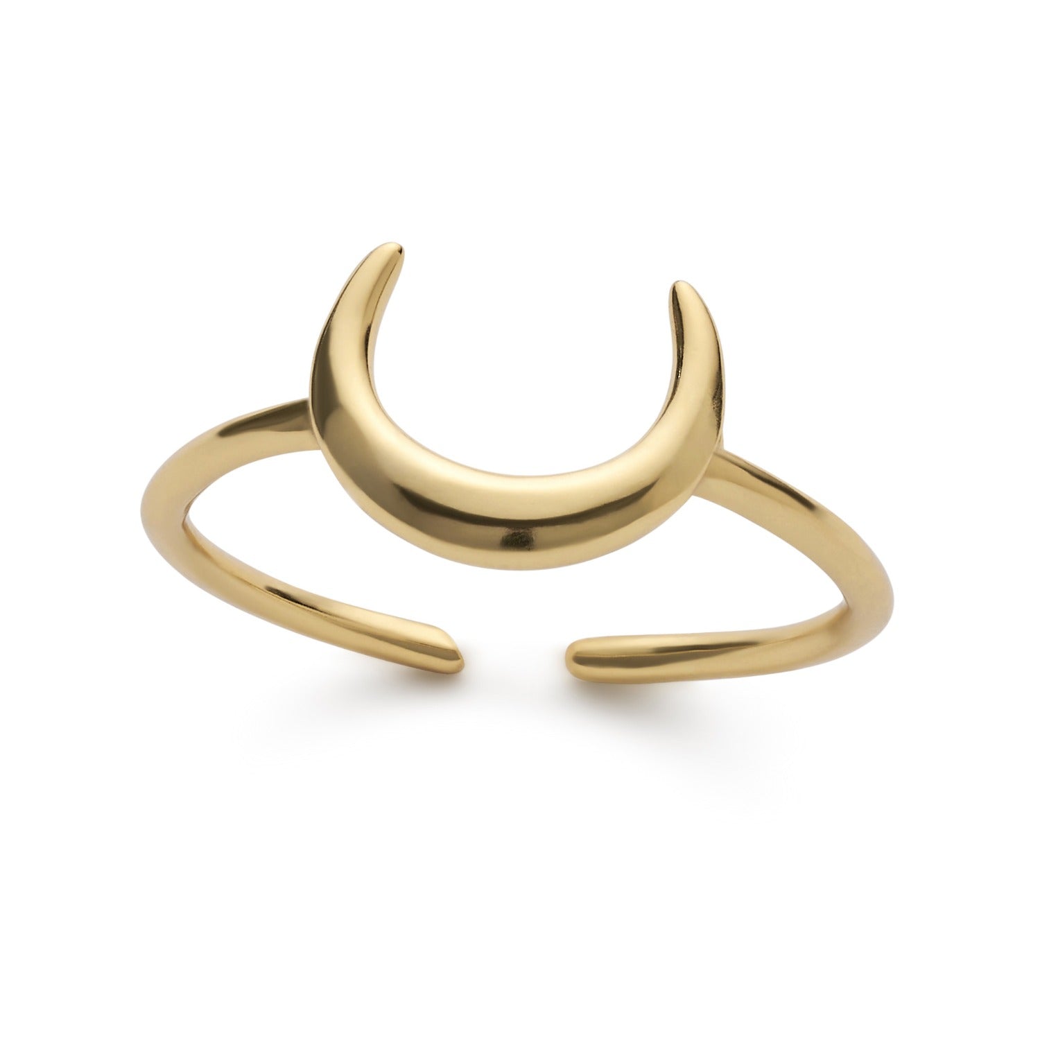 Dainty Moon Gold Stacking Ring