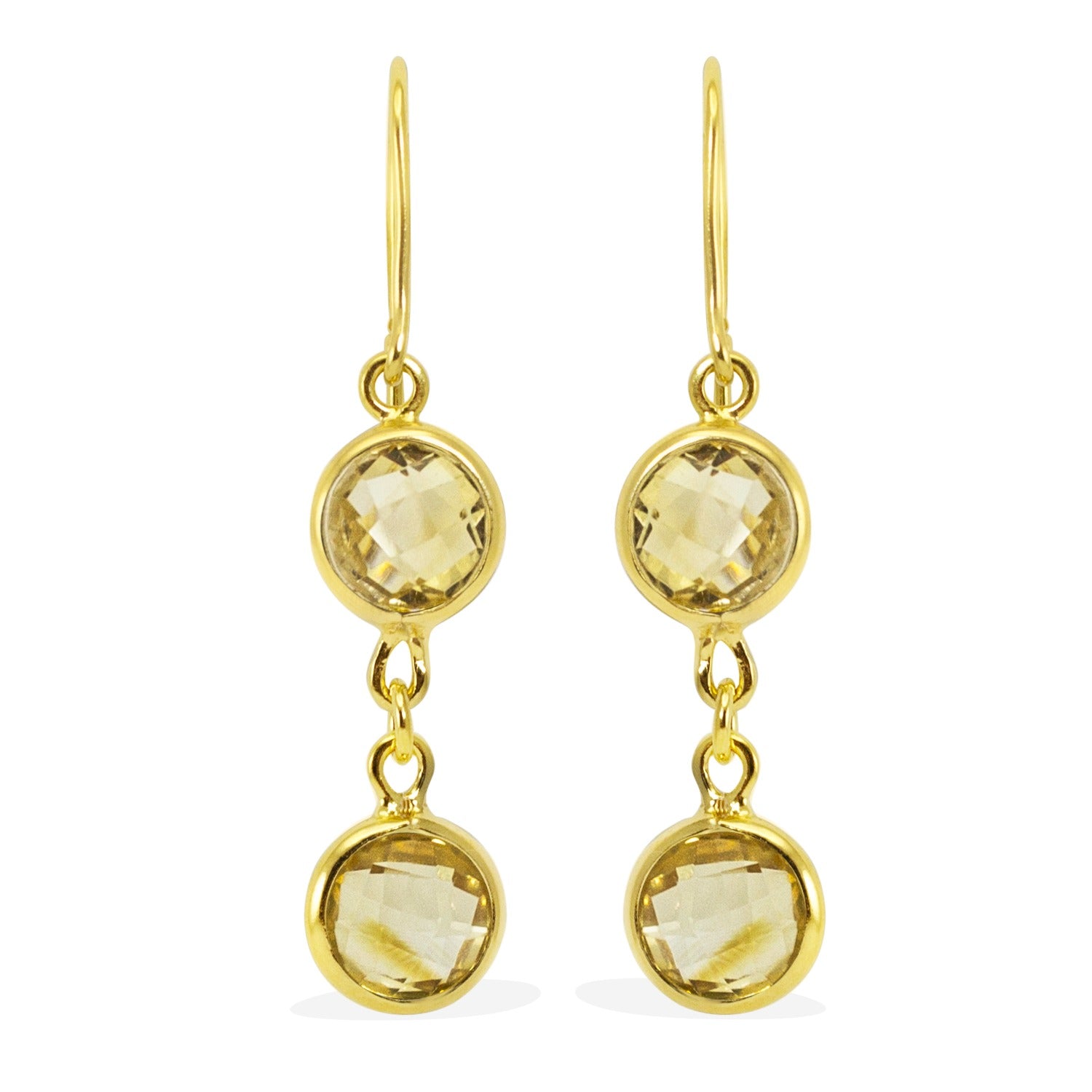 Brio Citrine Gold Earrings