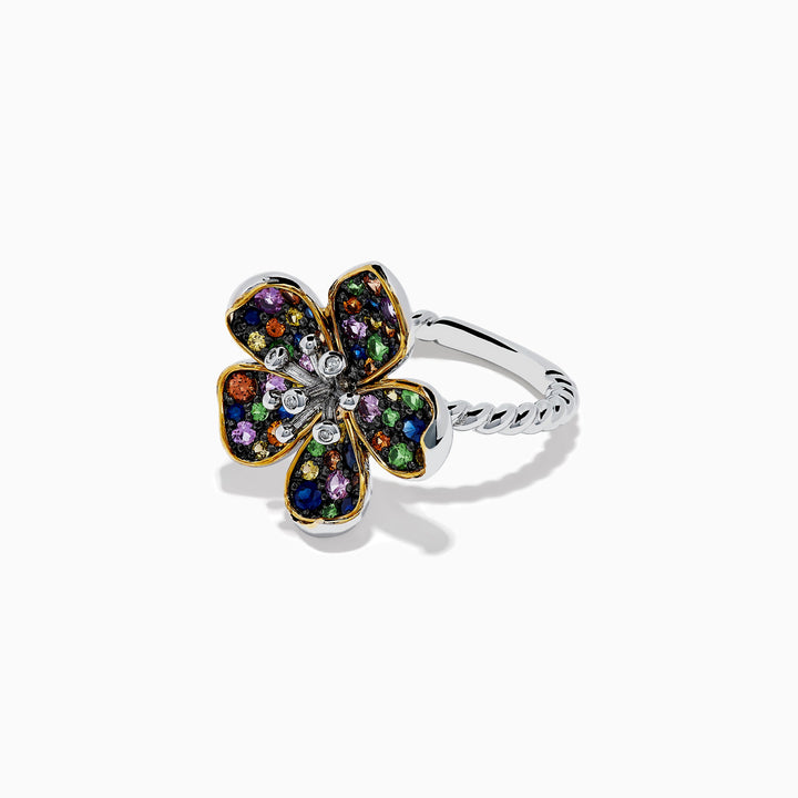 effy-splash-sterling-silver-diamond-and-mulit-sapphires-flower-ring