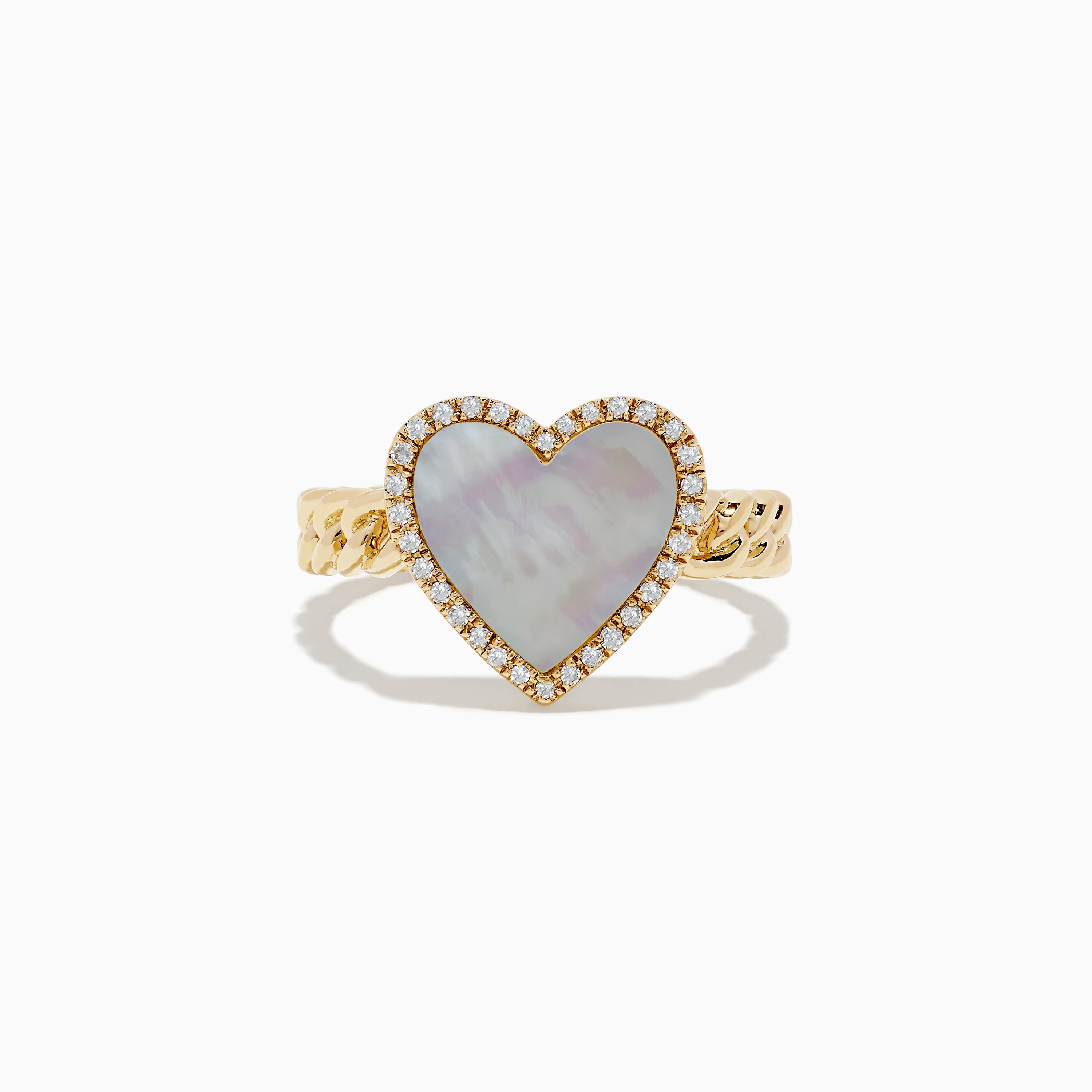 Mother of pearl heart ring online