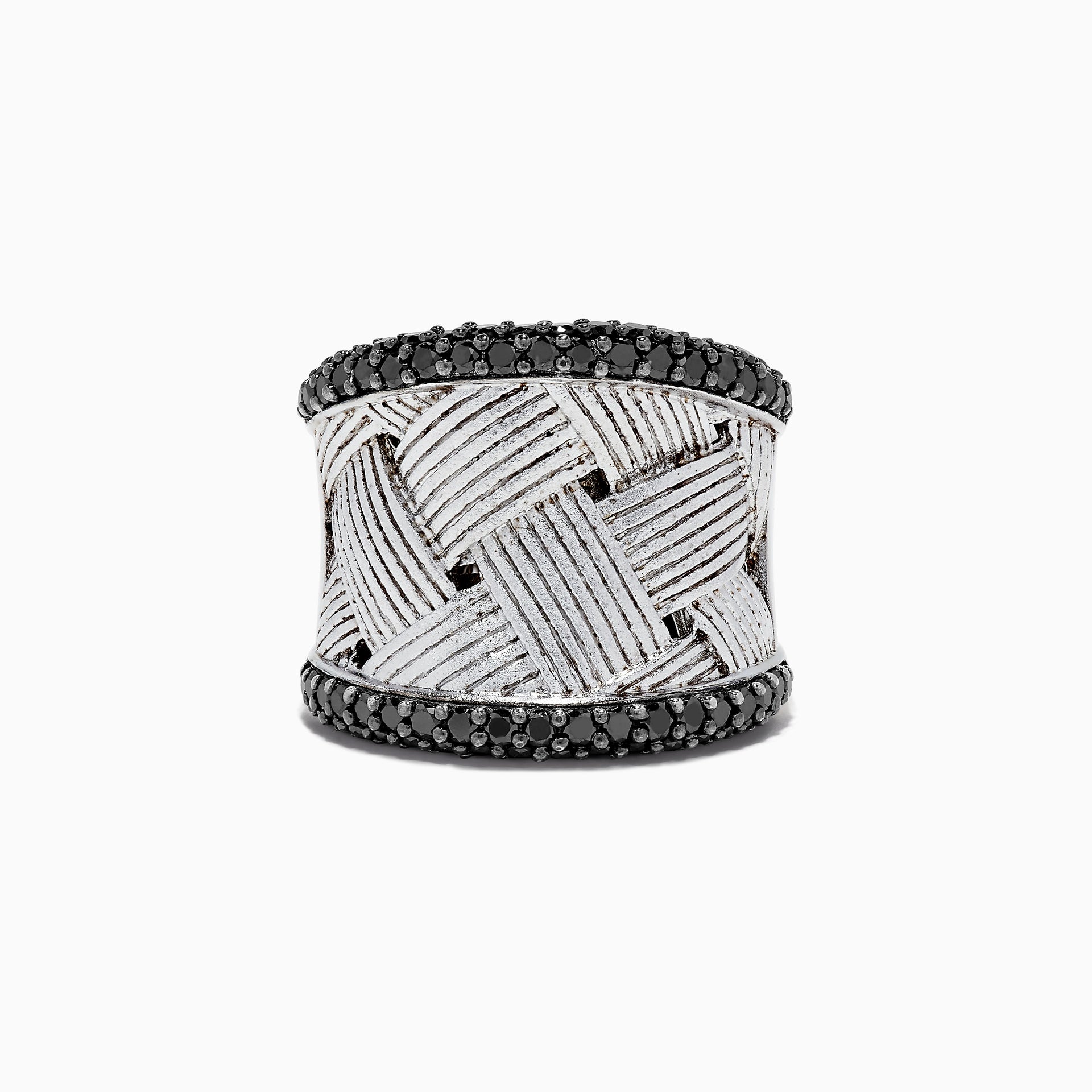 effy-925-sterling-silver-black-diamond-woven-ring-1-23-tcw