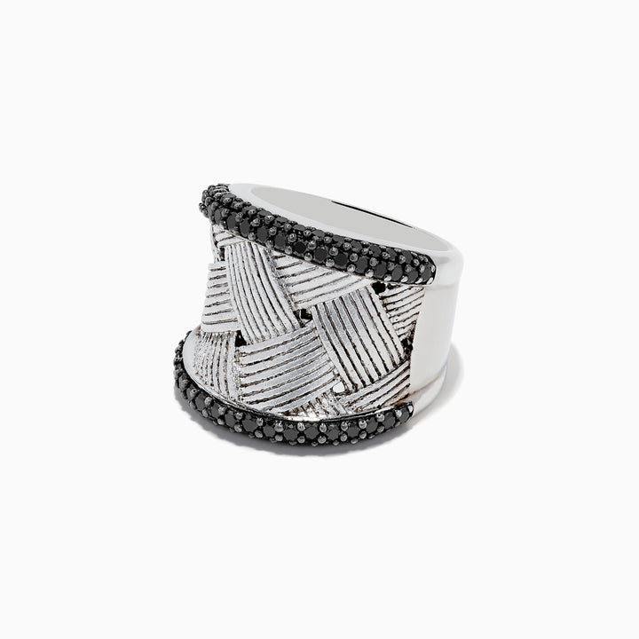 effy-925-sterling-silver-black-diamond-woven-ring-1-23-tcw