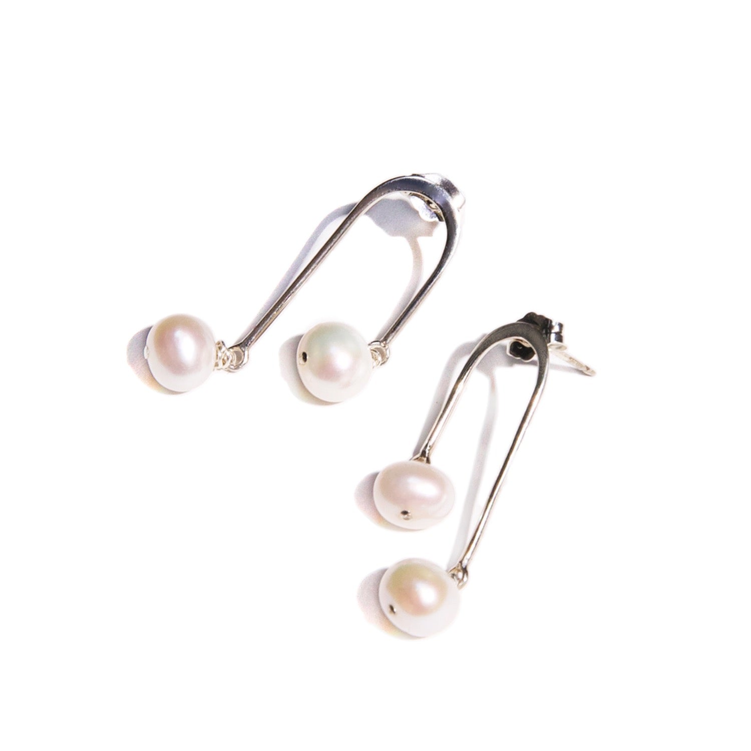 Elsa Sterling Silver Pearl Earrings