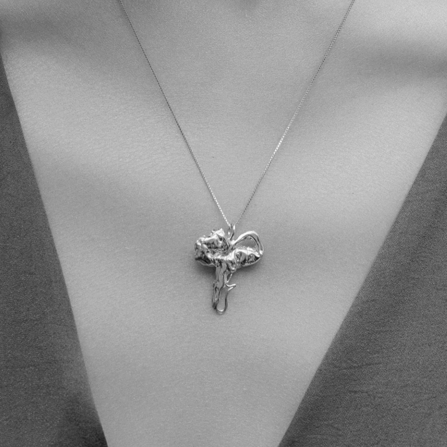 Euphoria Elephant Necklace Silver