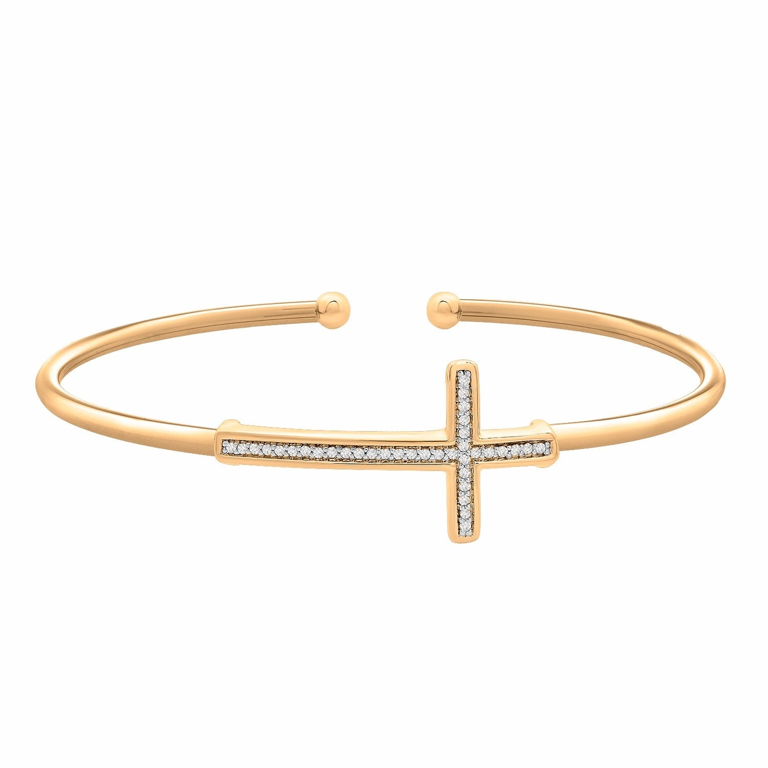 Vermeil Bruna Cross Bangle Bracelet