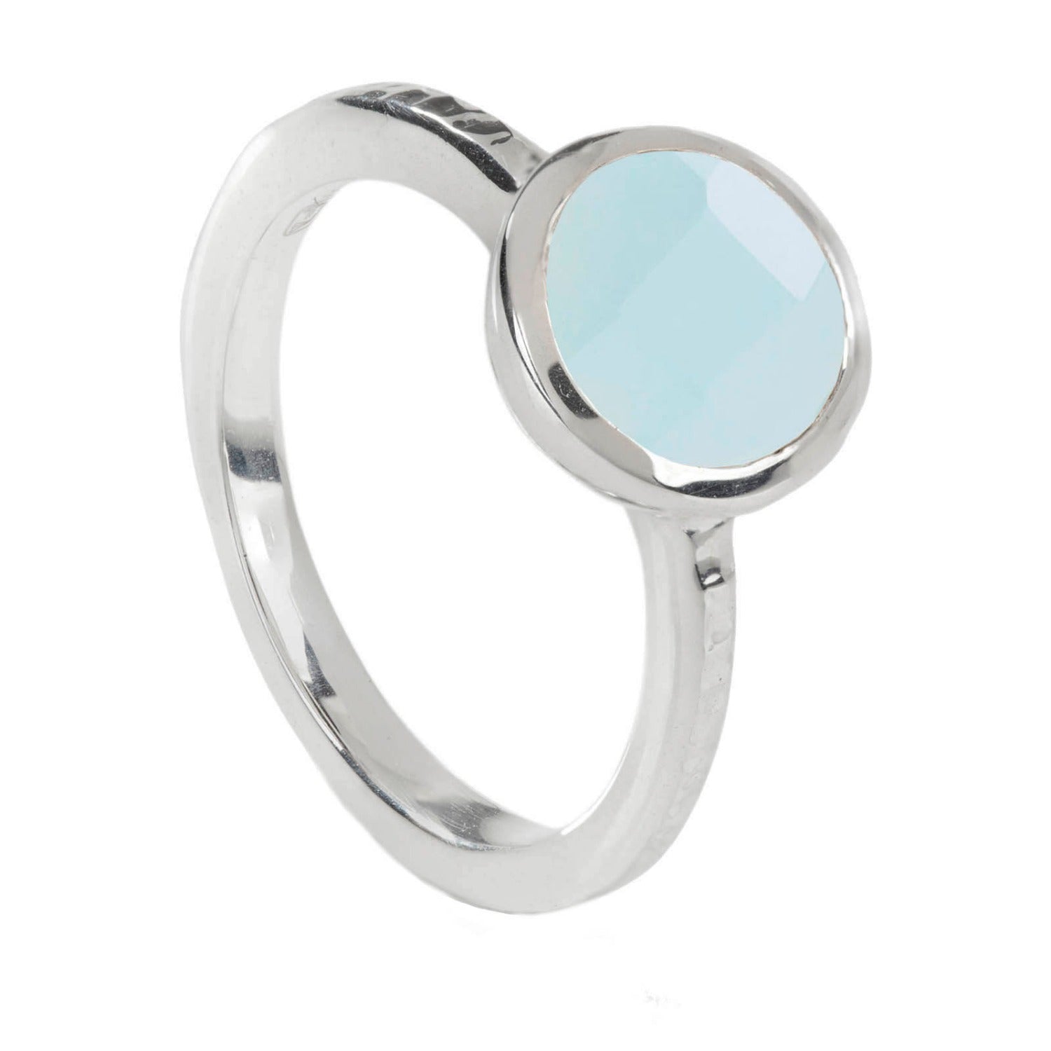 Estella Sterling Silver Ring Aqua Chalcedony