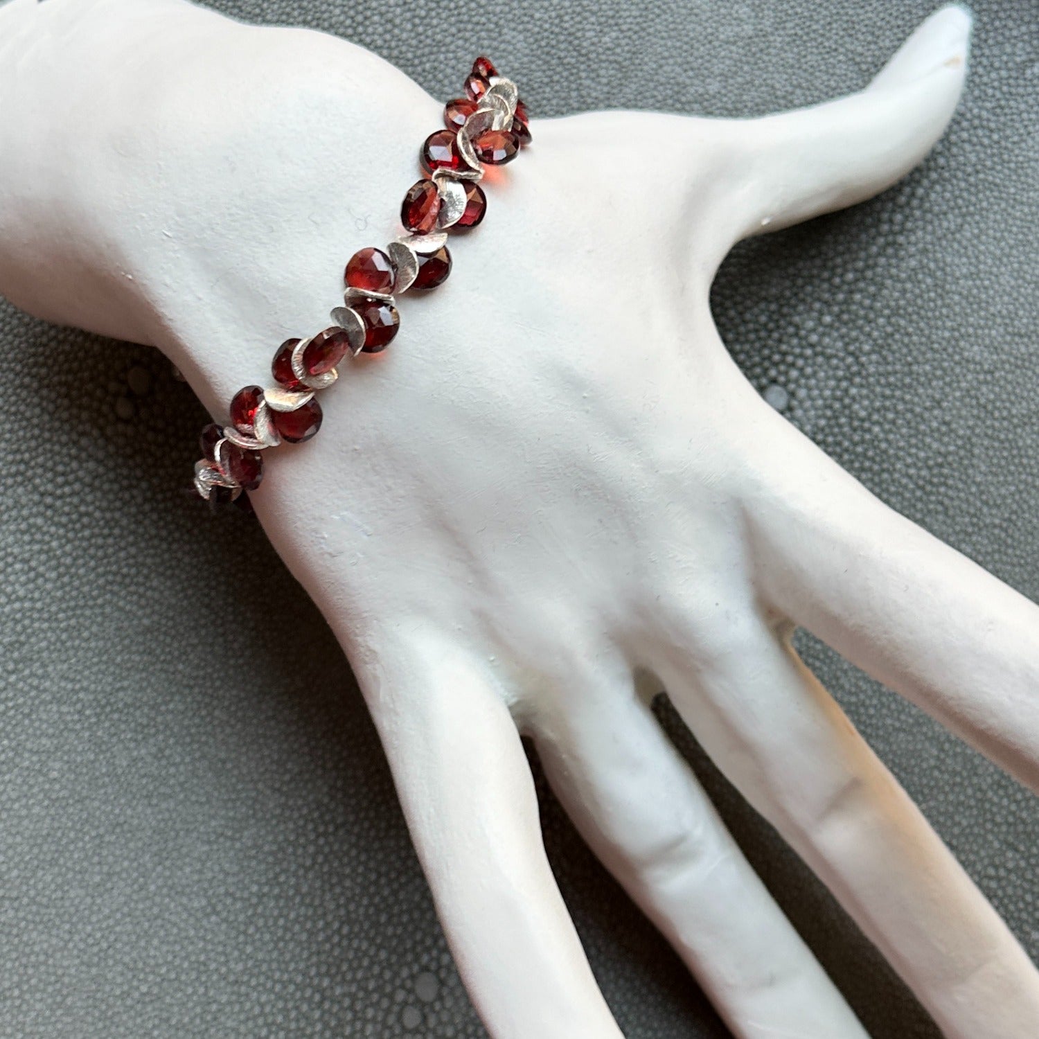 Garnet Sterling Signature Bracelet