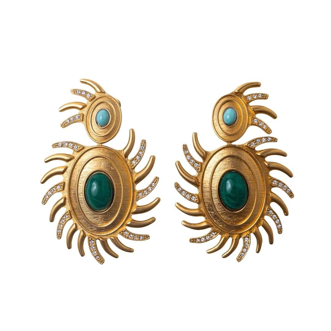 sun-green-earrings