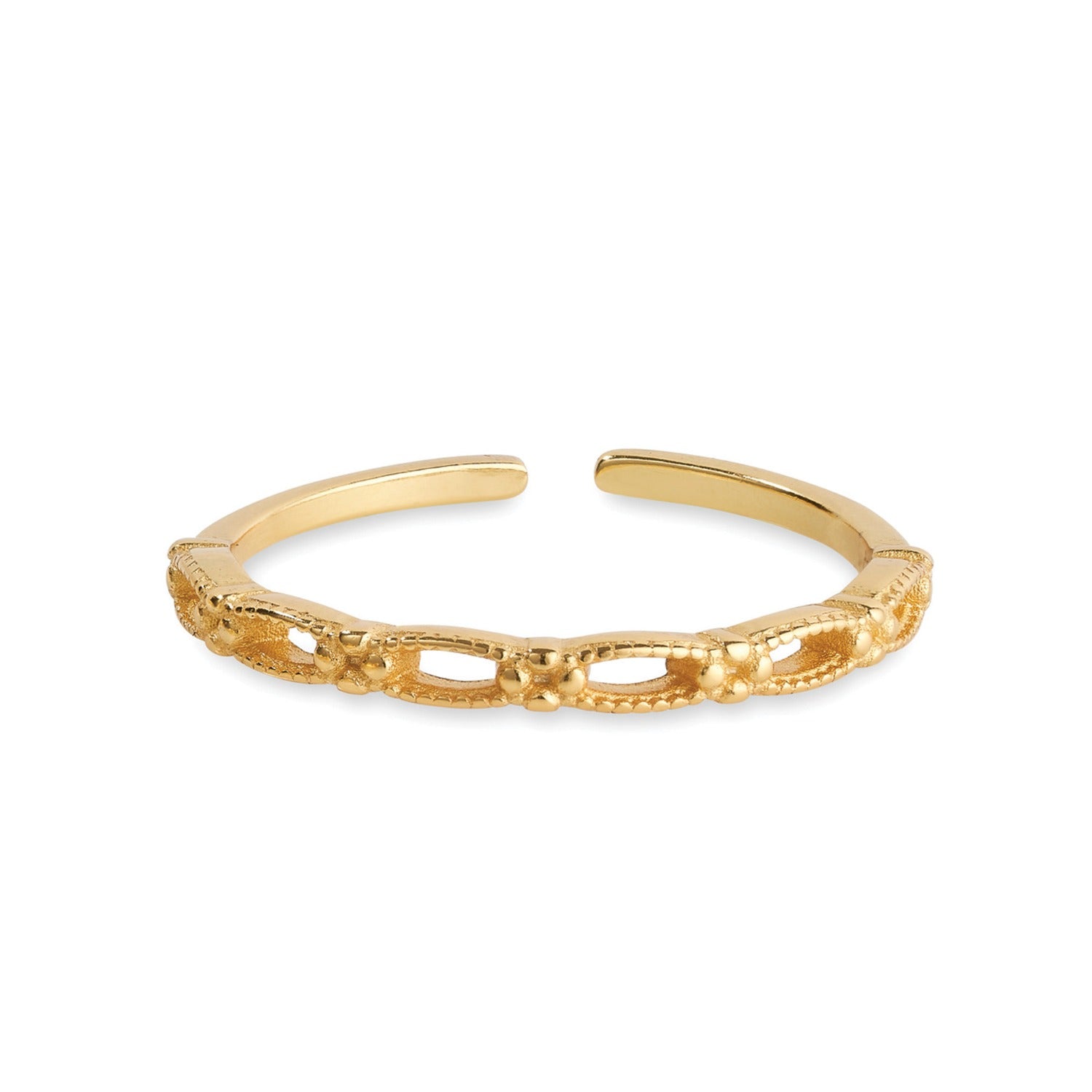 Gold Promise Link Stacking Ring