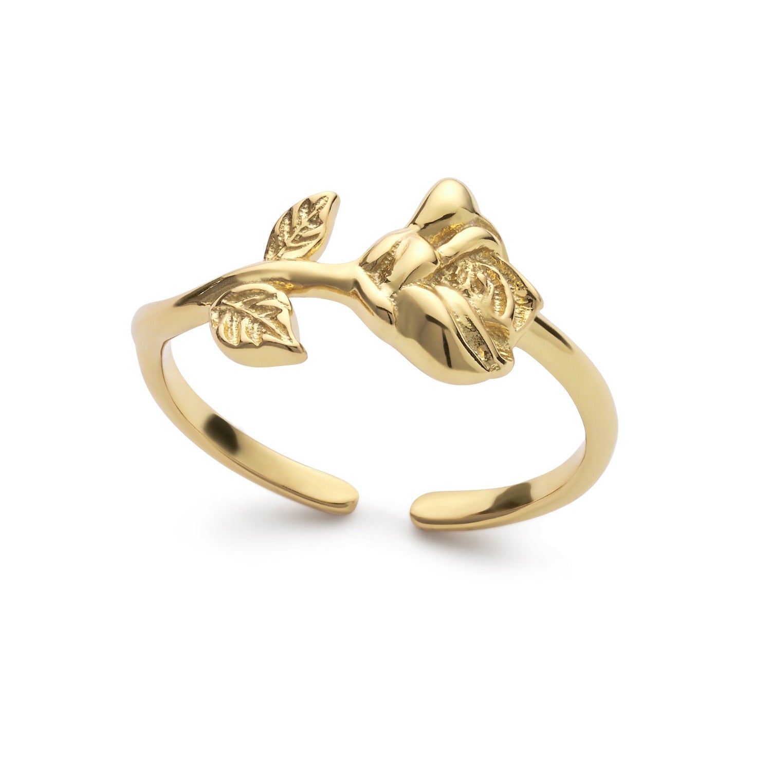 Gold Rose Band Ring