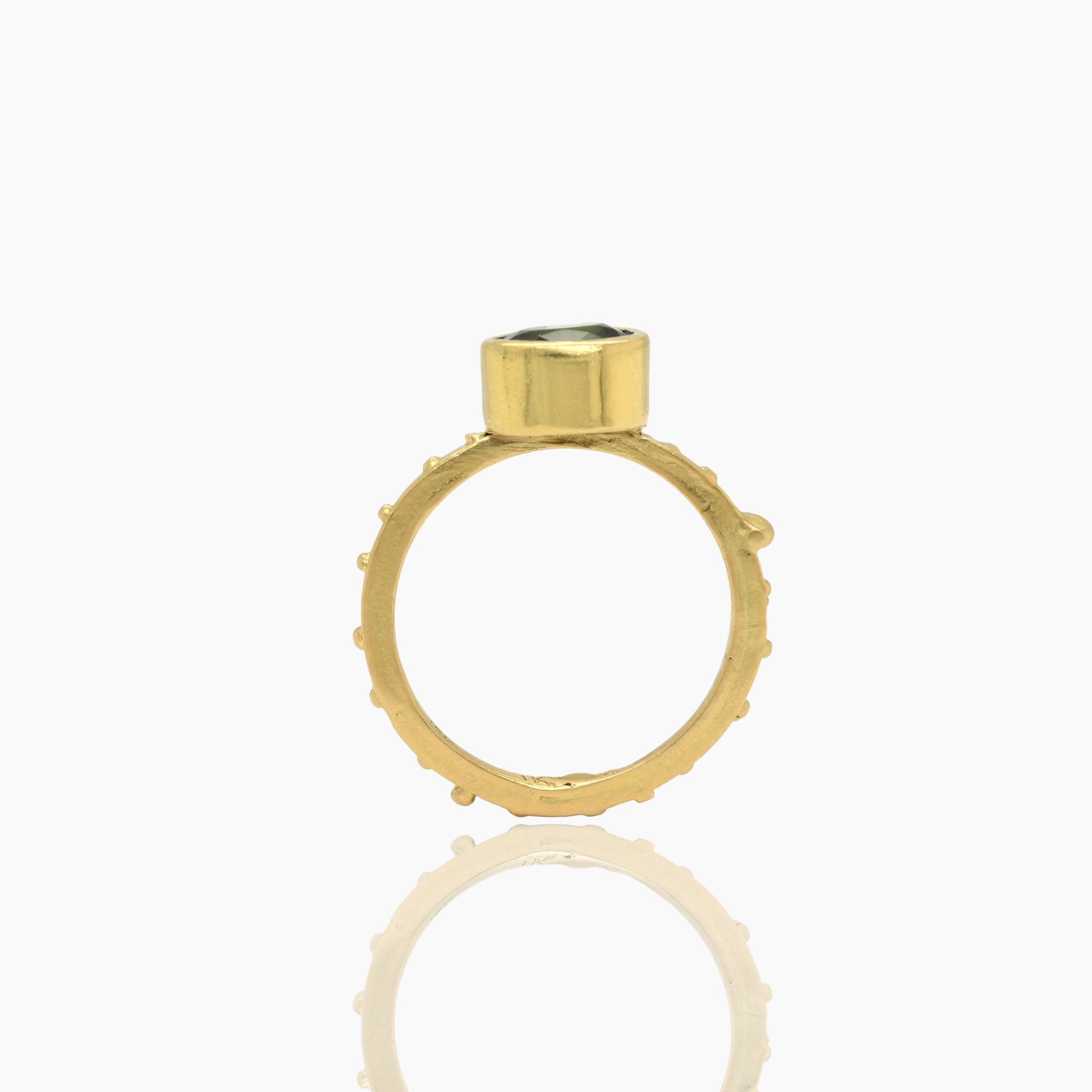 Green Tourmaline 18k Gold Ring