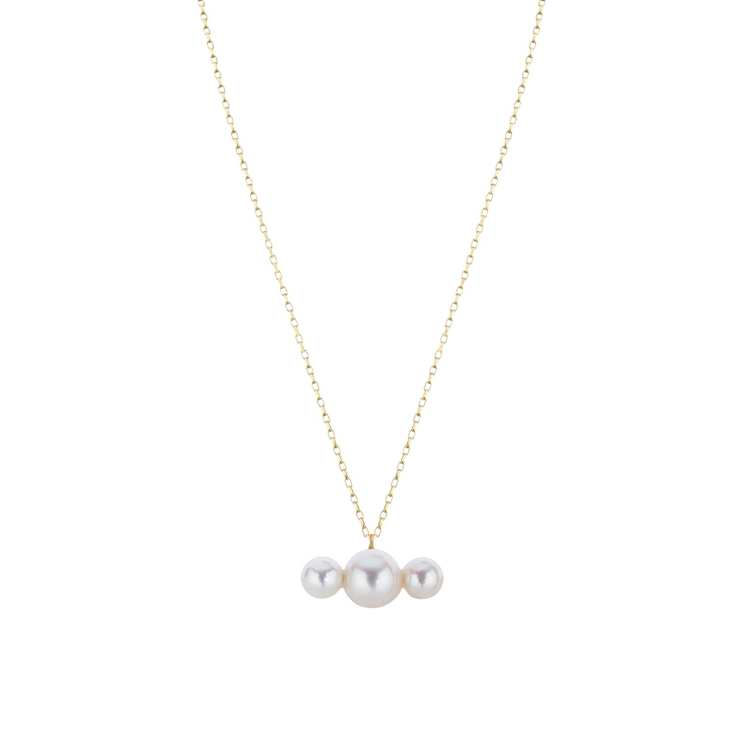 Tria Pearl Solid Gold Necklace