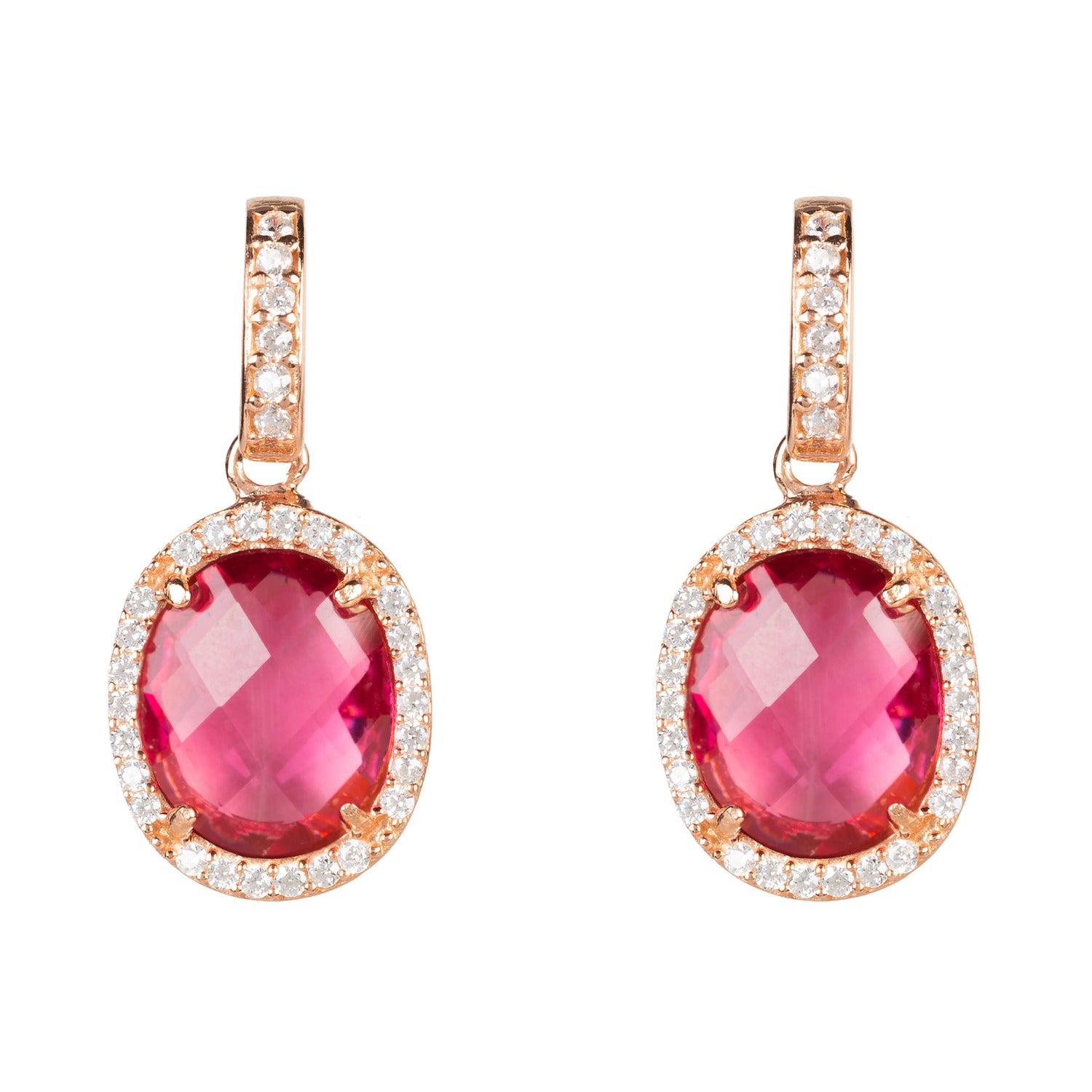 Beatrice Earring Rose Gold Pink Tourmaline